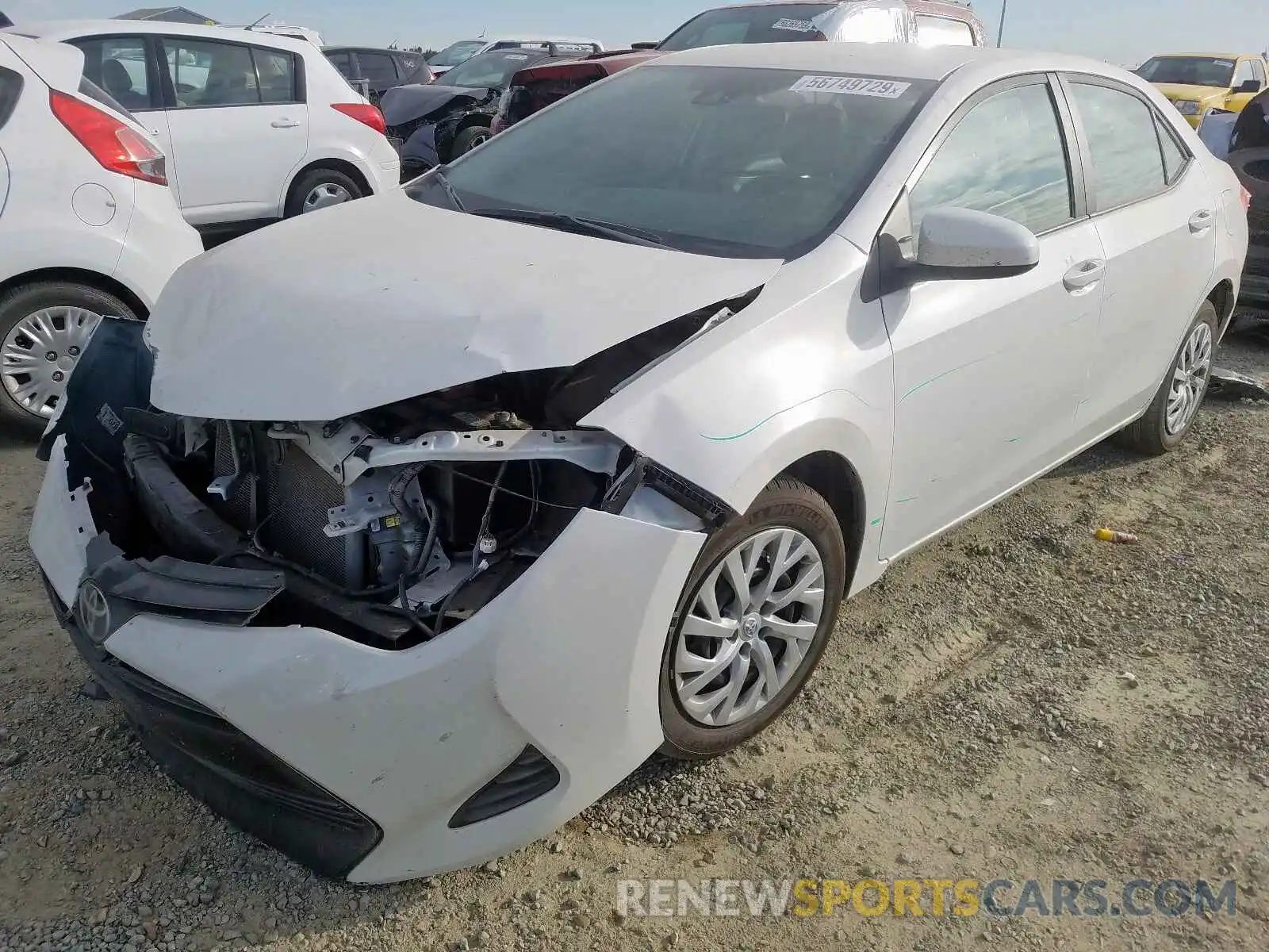 2 Photograph of a damaged car 5YFBURHE3KP923261 TOYOTA COROLLA 2019