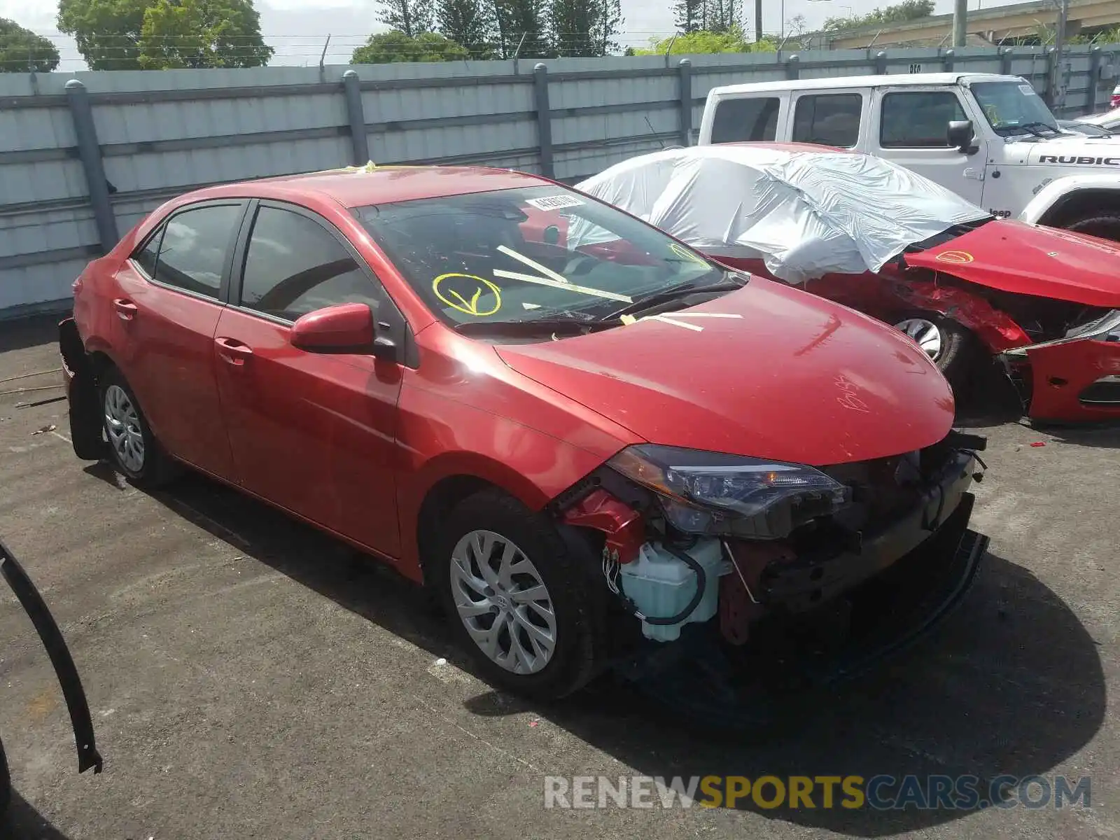 1 Photograph of a damaged car 5YFBURHE3KP923695 TOYOTA COROLLA 2019