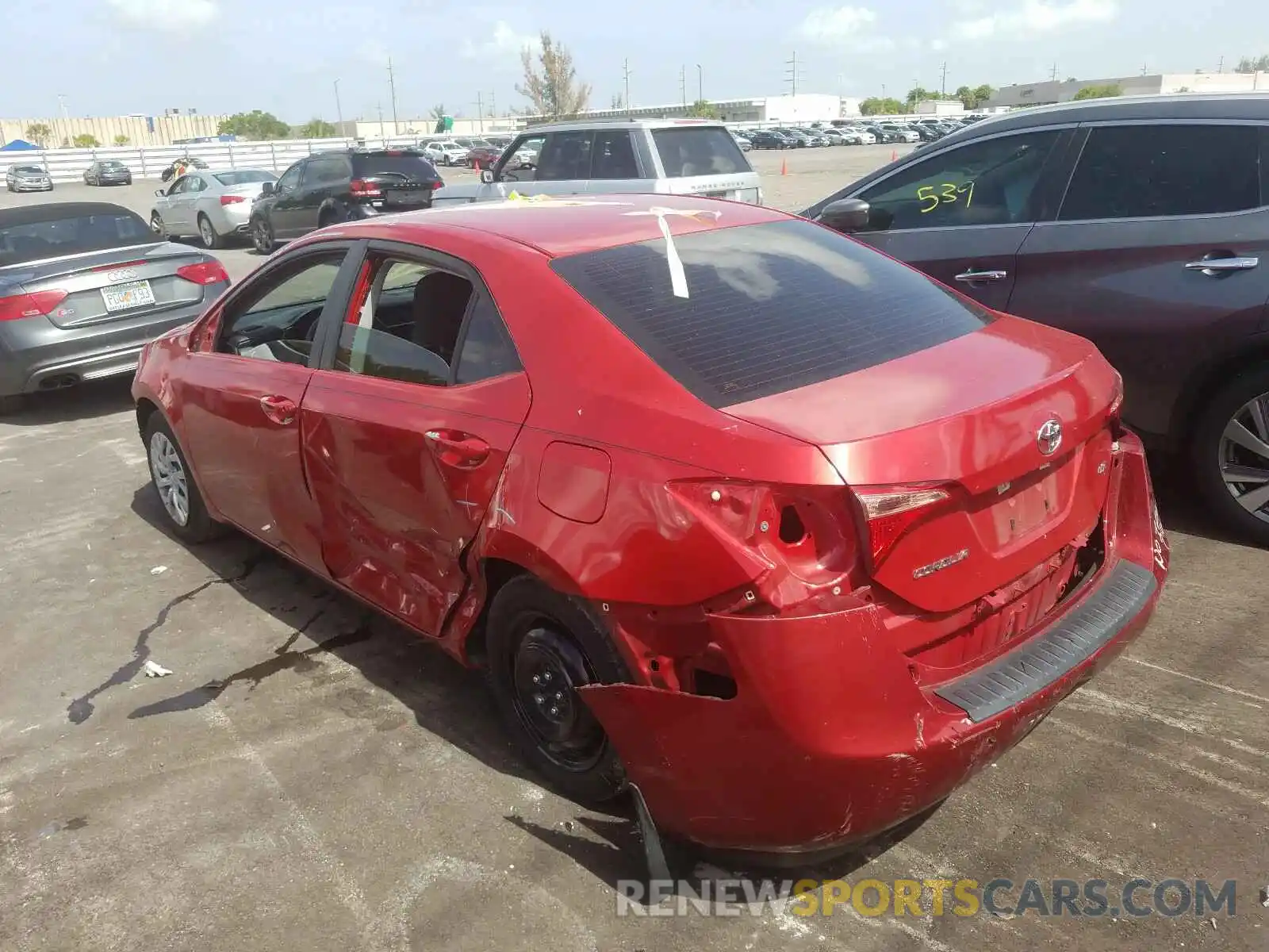 3 Photograph of a damaged car 5YFBURHE3KP923695 TOYOTA COROLLA 2019