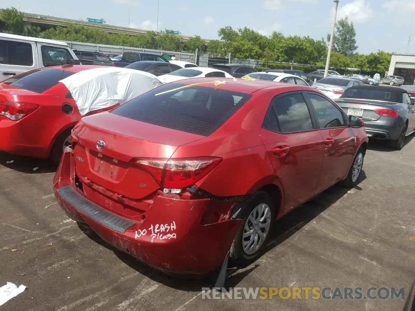 4 Photograph of a damaged car 5YFBURHE3KP923695 TOYOTA COROLLA 2019