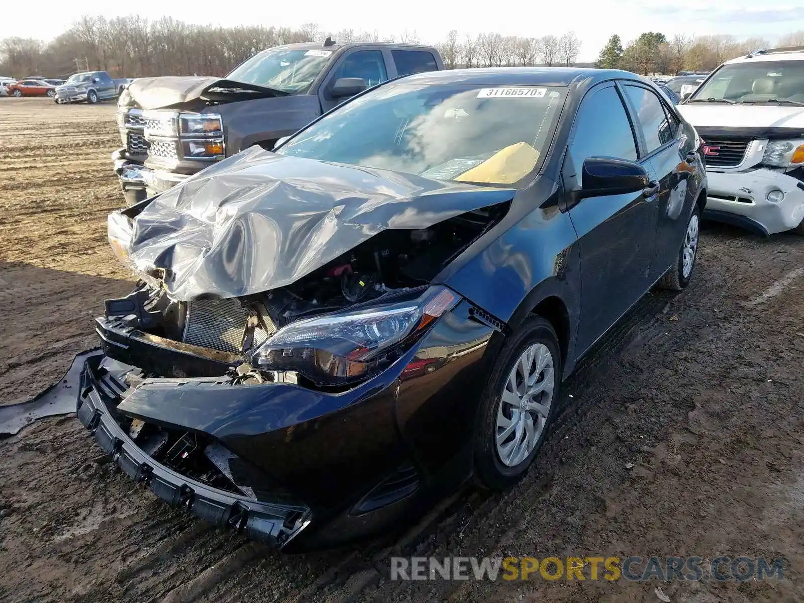 2 Photograph of a damaged car 5YFBURHE3KP925057 TOYOTA COROLLA 2019