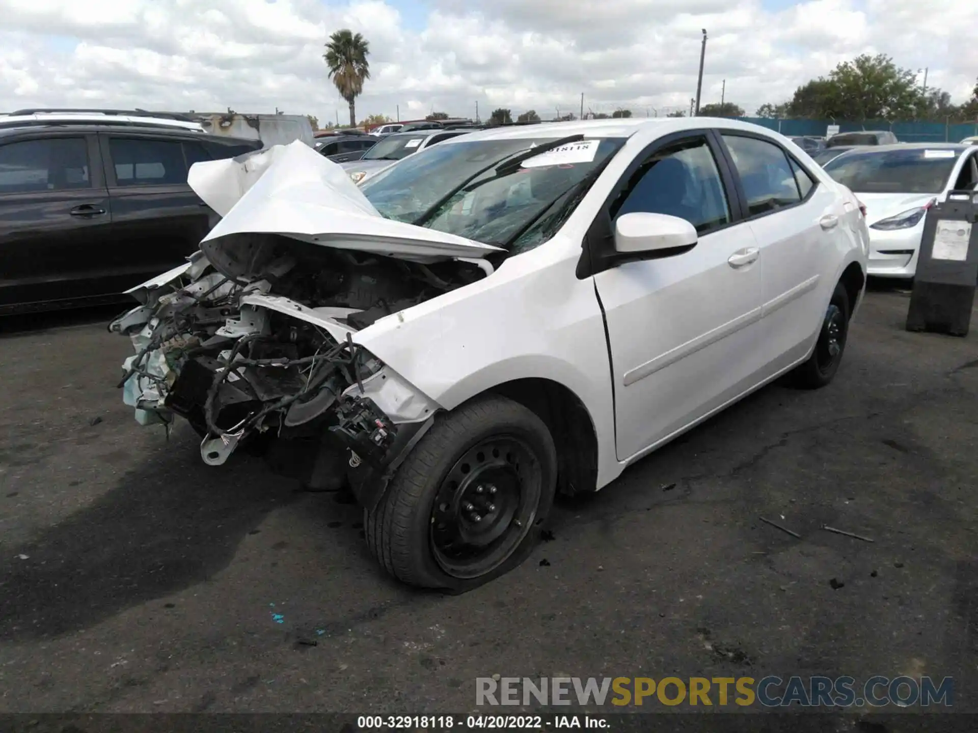 2 Photograph of a damaged car 5YFBURHE3KP926029 TOYOTA COROLLA 2019