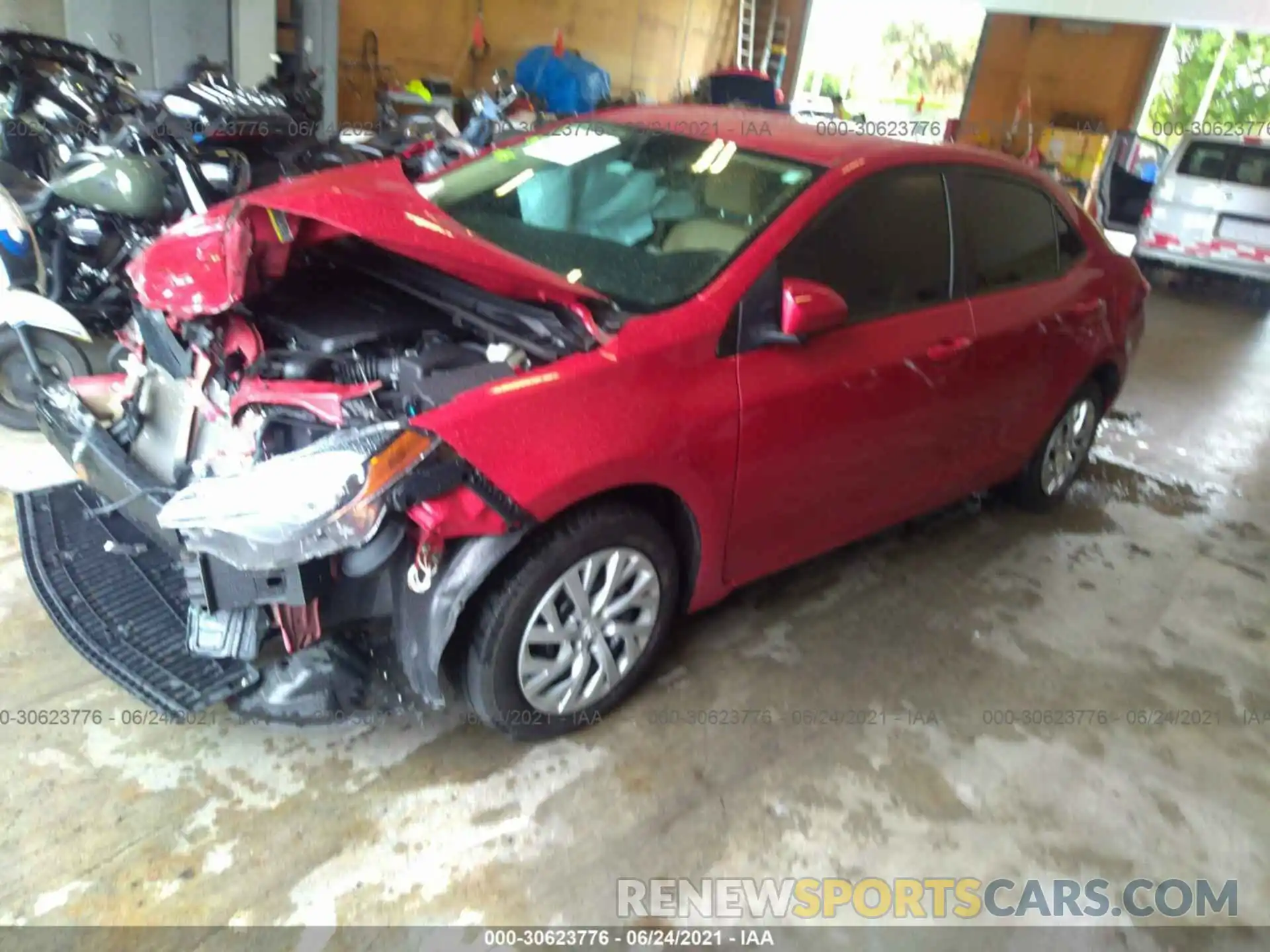 2 Photograph of a damaged car 5YFBURHE3KP926533 TOYOTA COROLLA 2019