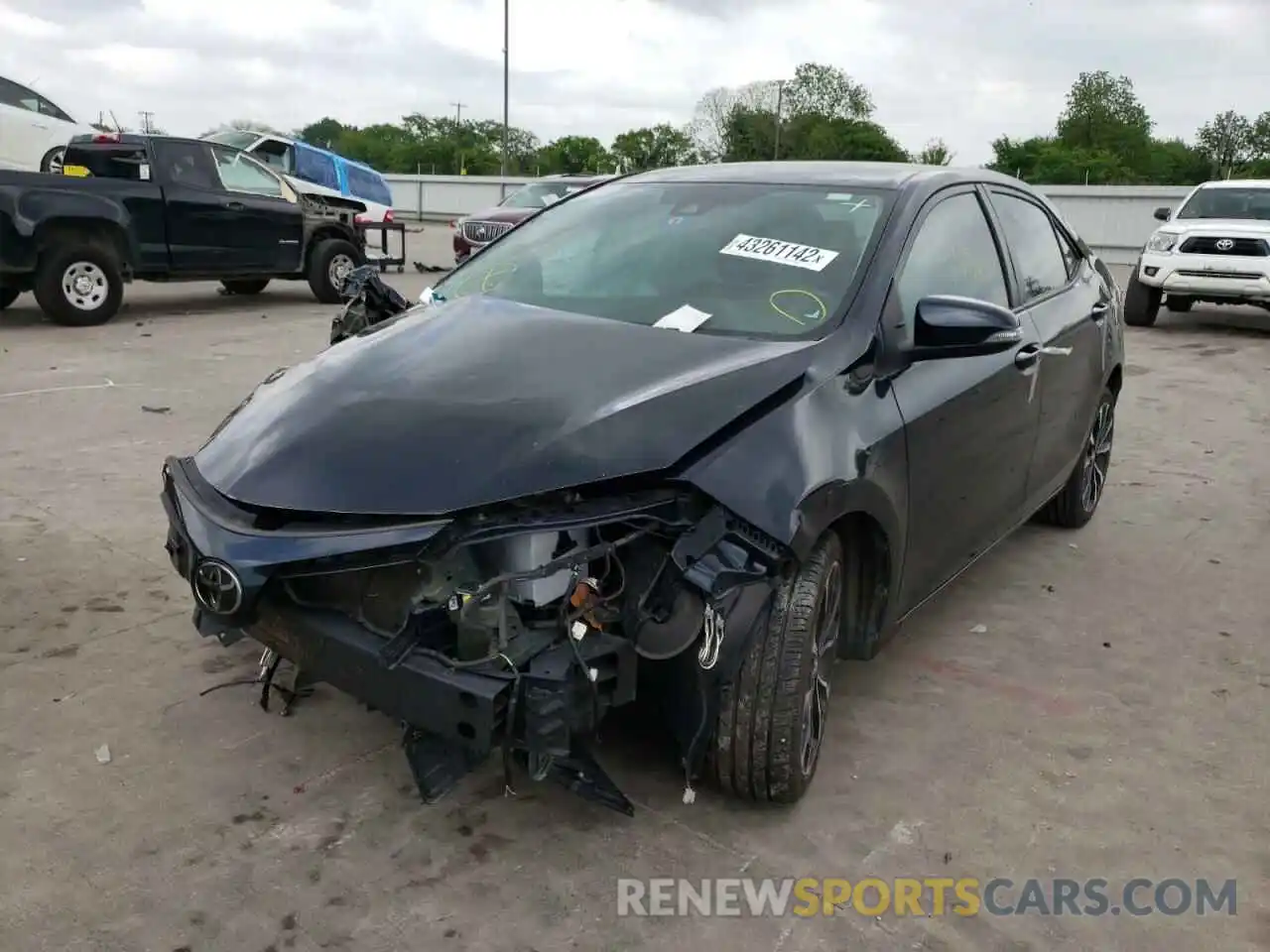 2 Photograph of a damaged car 5YFBURHE3KP926564 TOYOTA COROLLA 2019