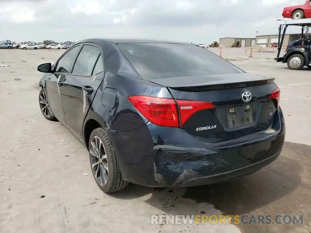 3 Photograph of a damaged car 5YFBURHE3KP926564 TOYOTA COROLLA 2019