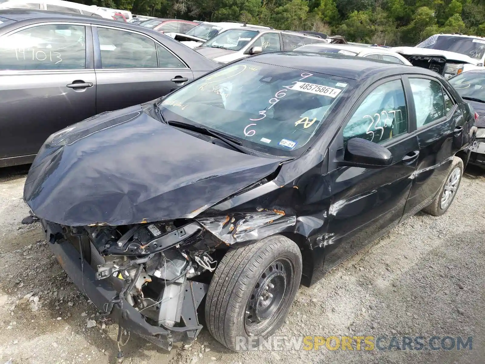 2 Photograph of a damaged car 5YFBURHE3KP926936 TOYOTA COROLLA 2019