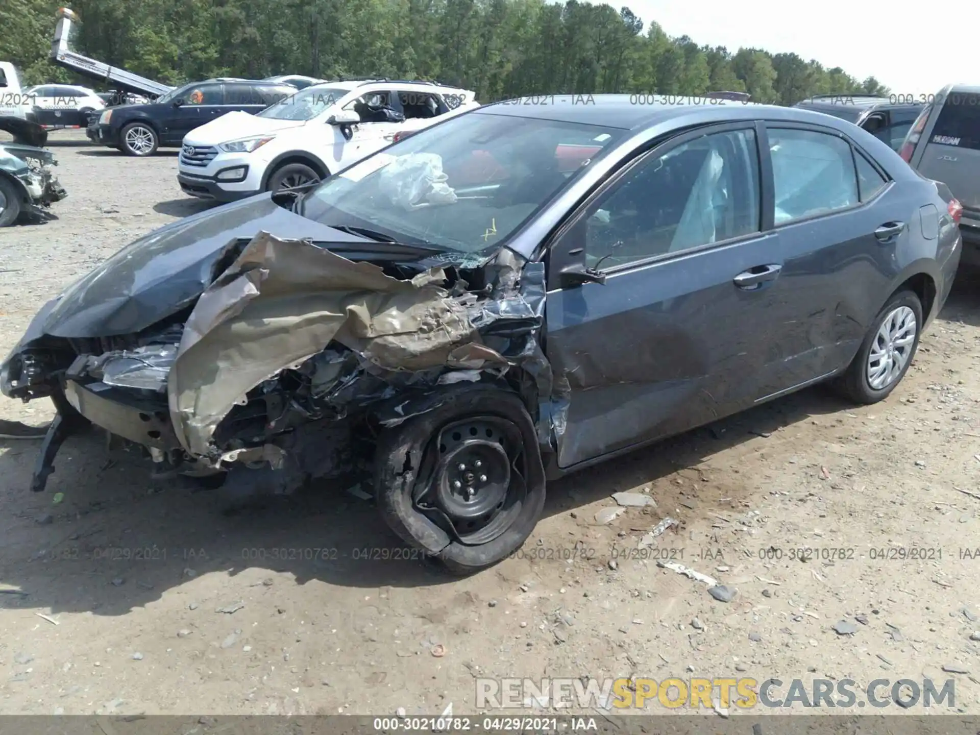 2 Photograph of a damaged car 5YFBURHE3KP927018 TOYOTA COROLLA 2019