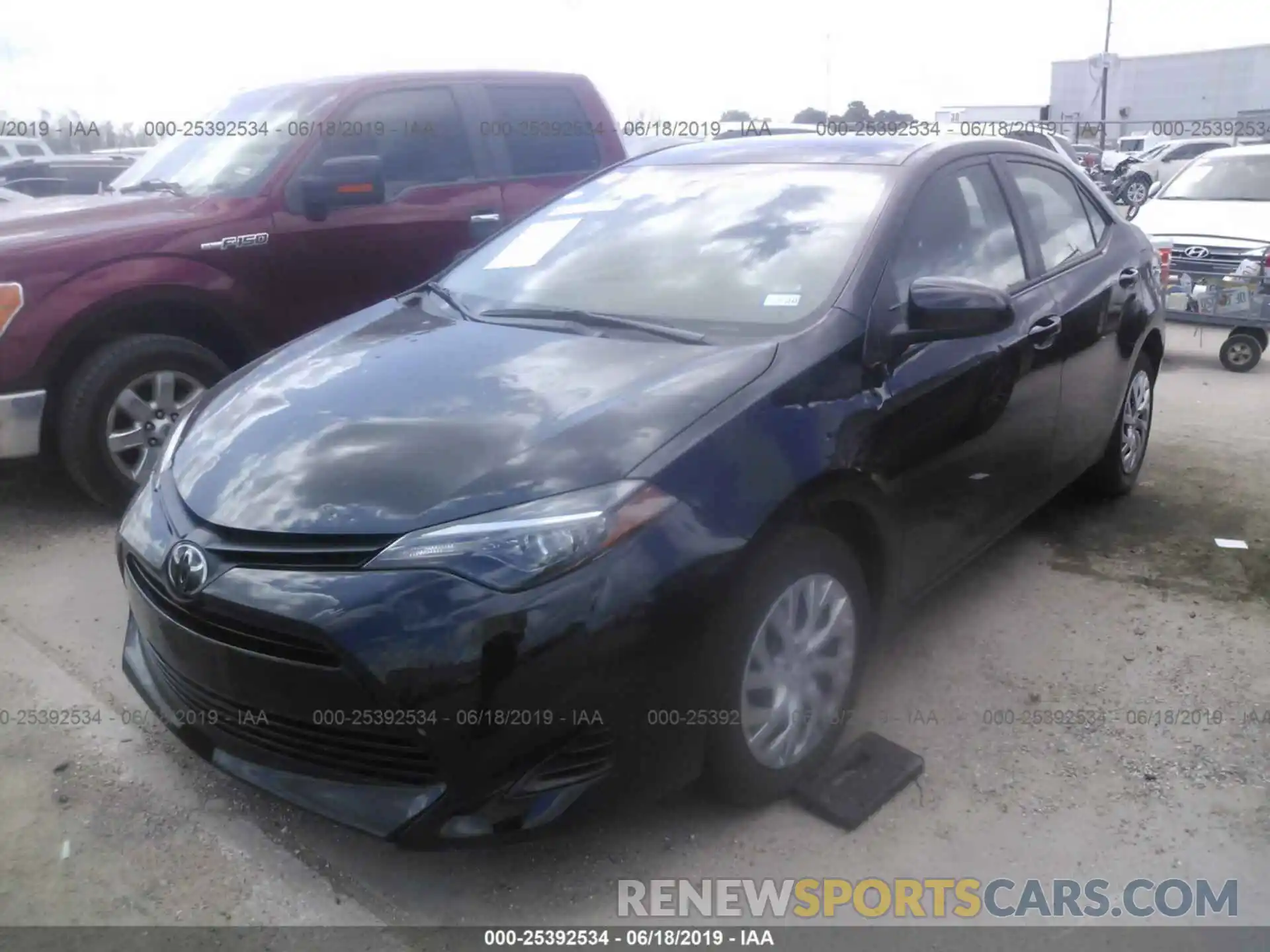 2 Photograph of a damaged car 5YFBURHE3KP928184 TOYOTA COROLLA 2019