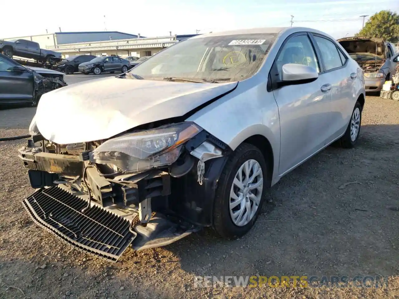 2 Photograph of a damaged car 5YFBURHE3KP928217 TOYOTA COROLLA 2019