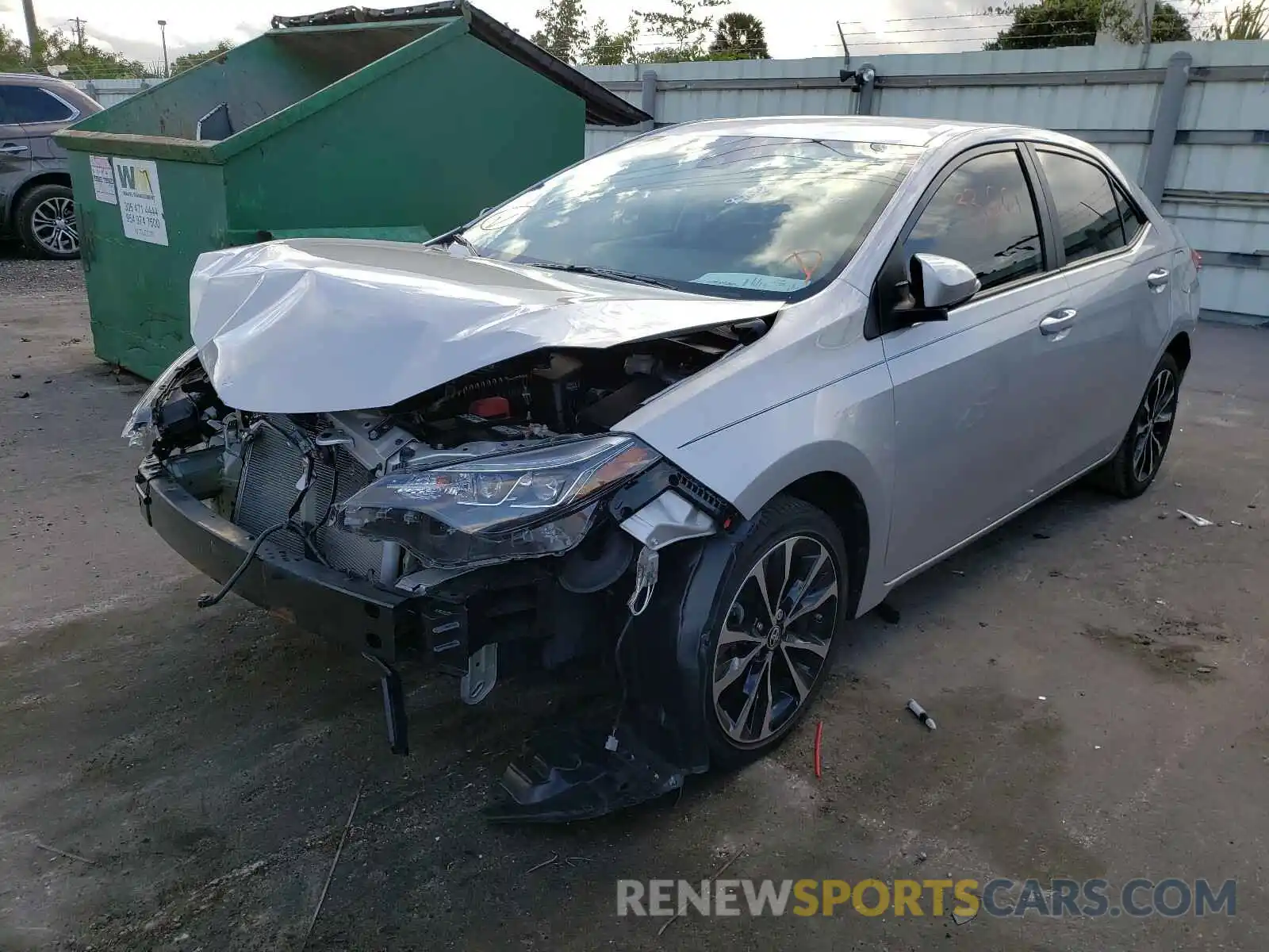 2 Photograph of a damaged car 5YFBURHE3KP929738 TOYOTA COROLLA 2019