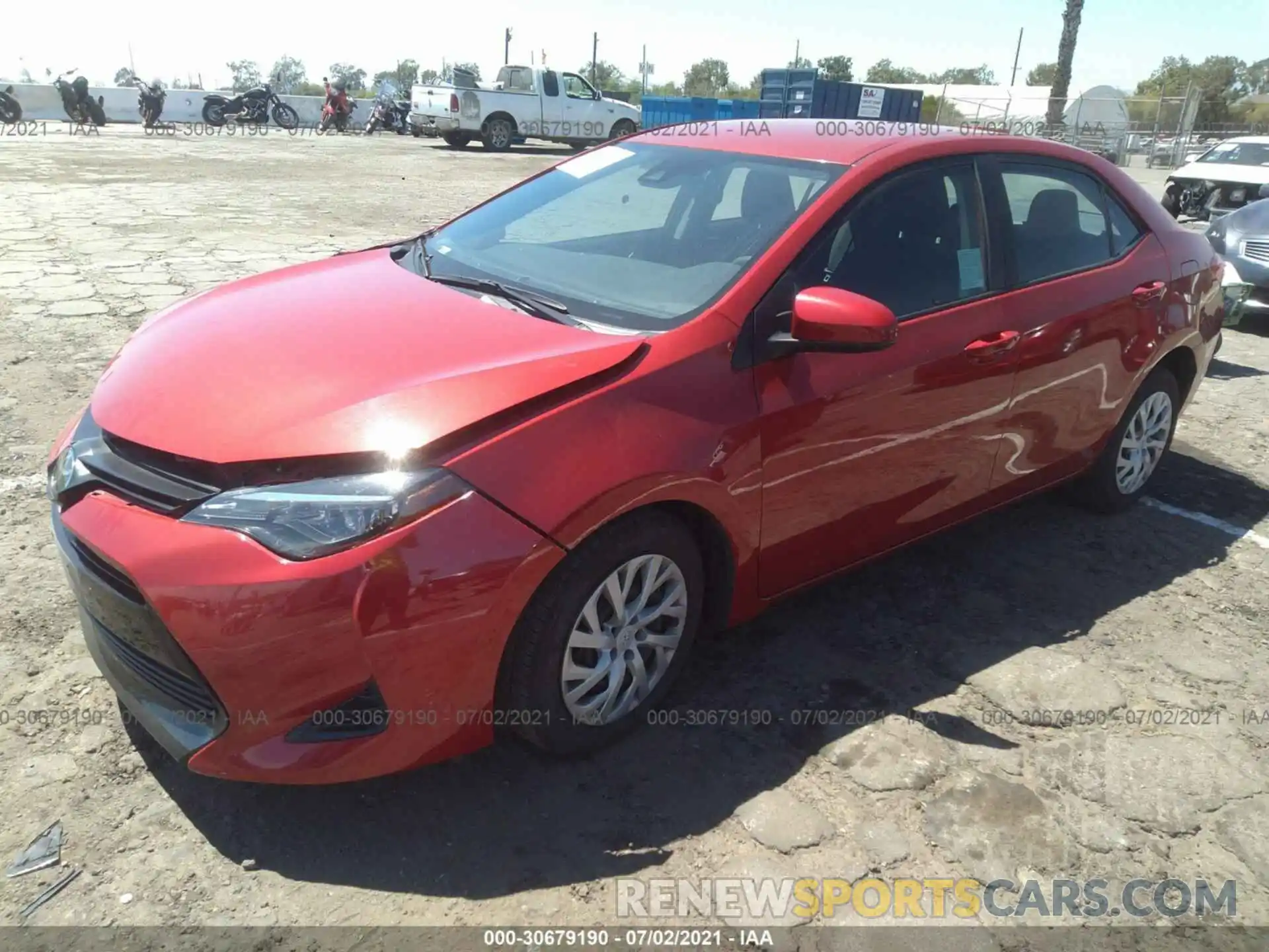 2 Photograph of a damaged car 5YFBURHE3KP930114 TOYOTA COROLLA 2019