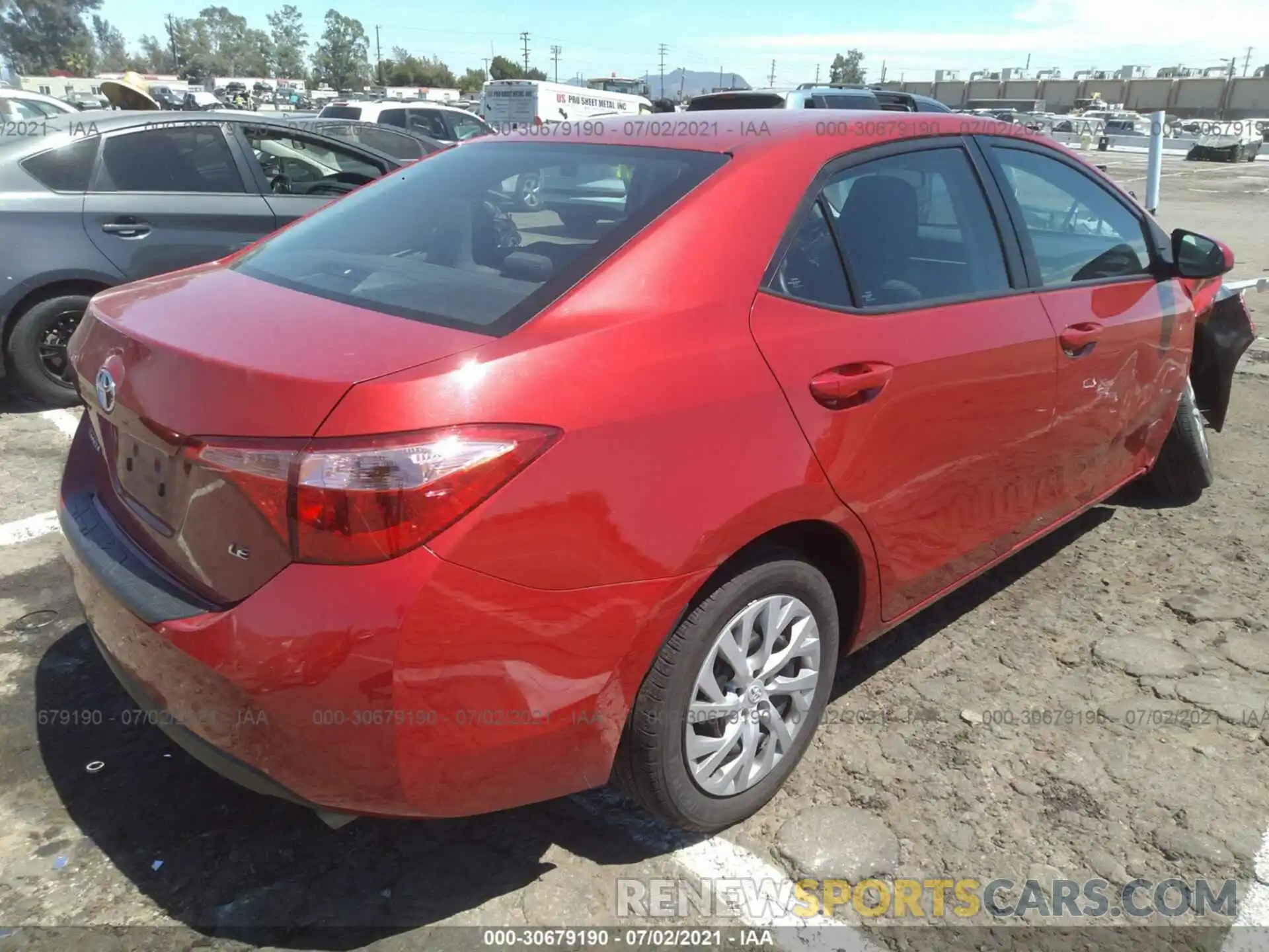 4 Photograph of a damaged car 5YFBURHE3KP930114 TOYOTA COROLLA 2019