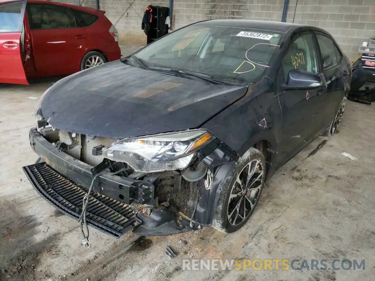 2 Photograph of a damaged car 5YFBURHE3KP930274 TOYOTA COROLLA 2019