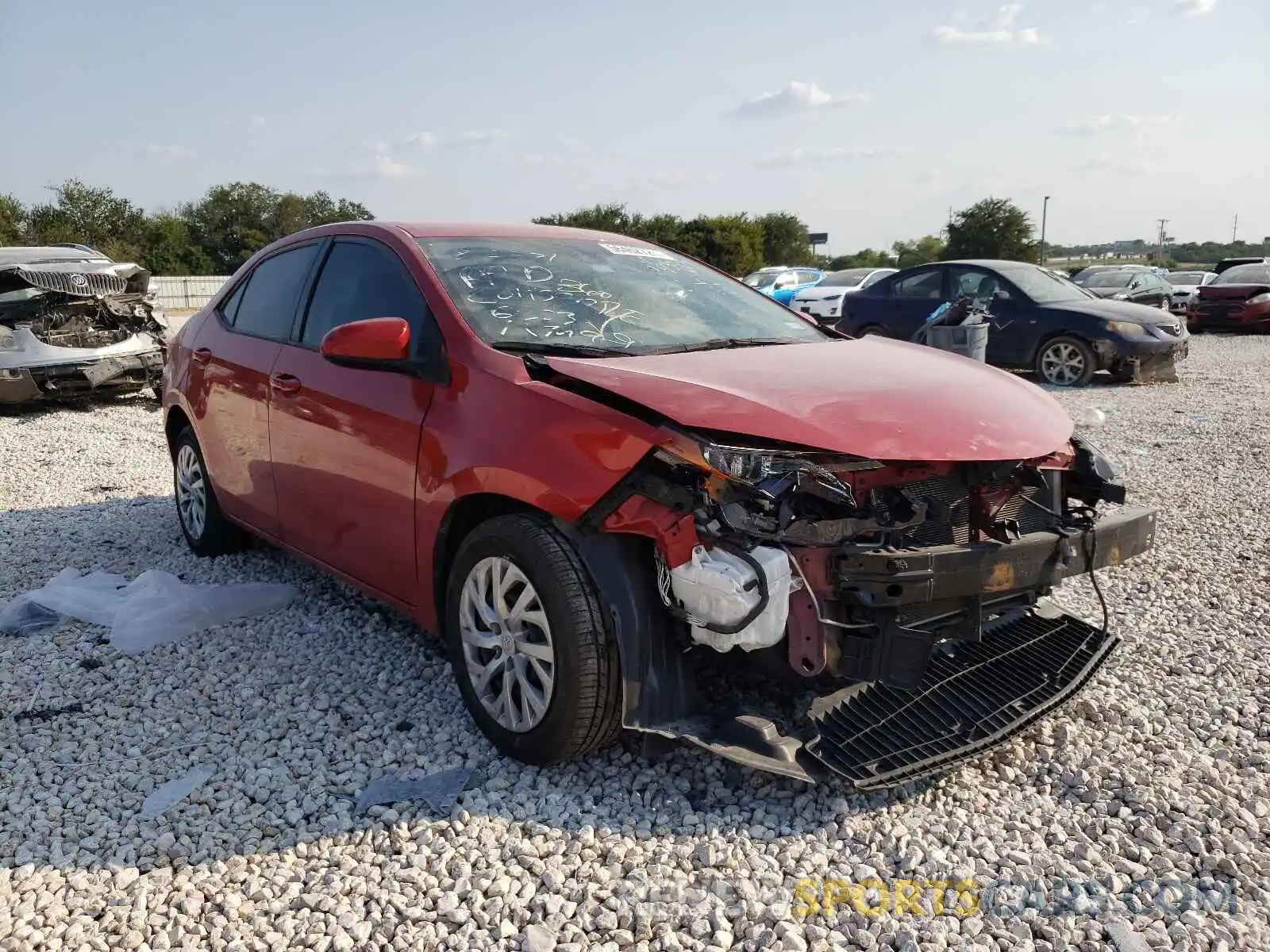 1 Photograph of a damaged car 5YFBURHE3KP930663 TOYOTA COROLLA 2019