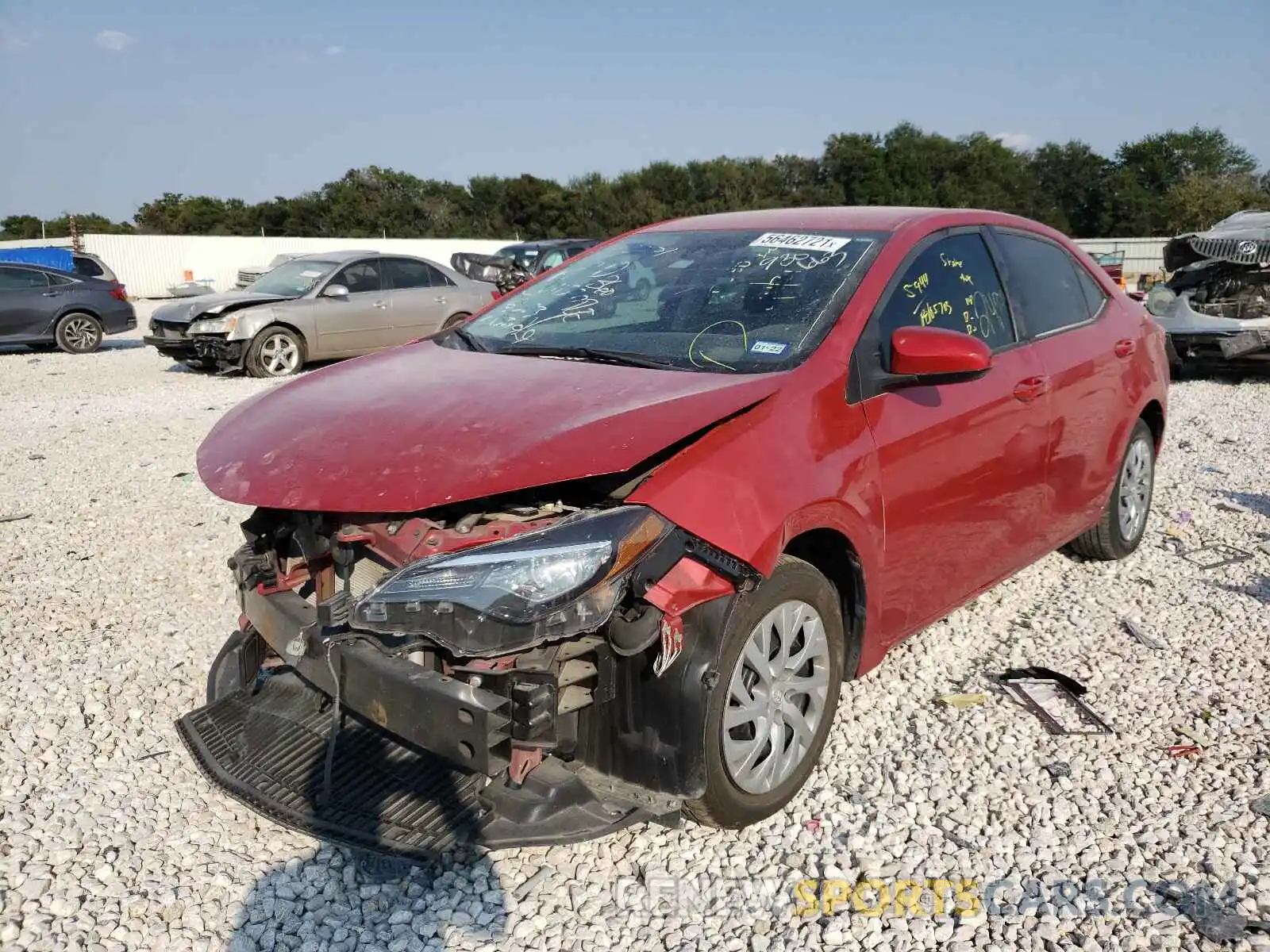 2 Photograph of a damaged car 5YFBURHE3KP930663 TOYOTA COROLLA 2019