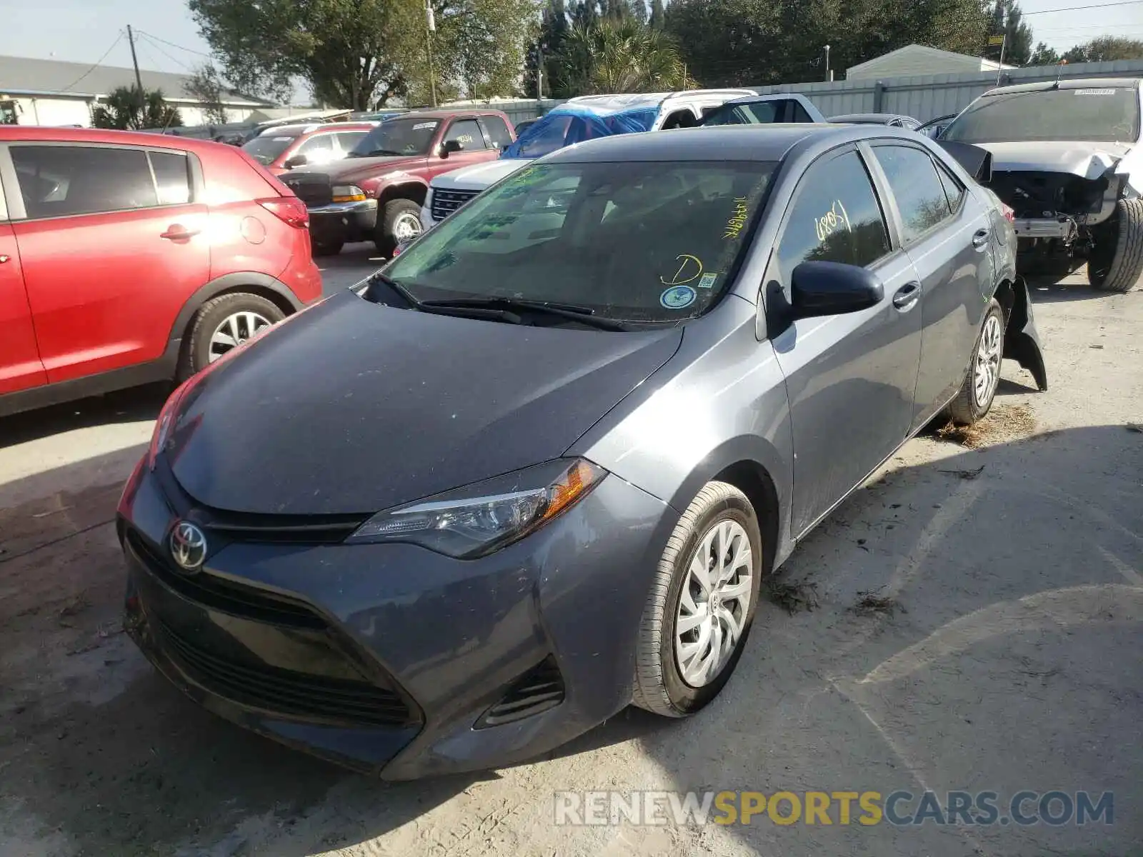 2 Photograph of a damaged car 5YFBURHE3KP931215 TOYOTA COROLLA 2019