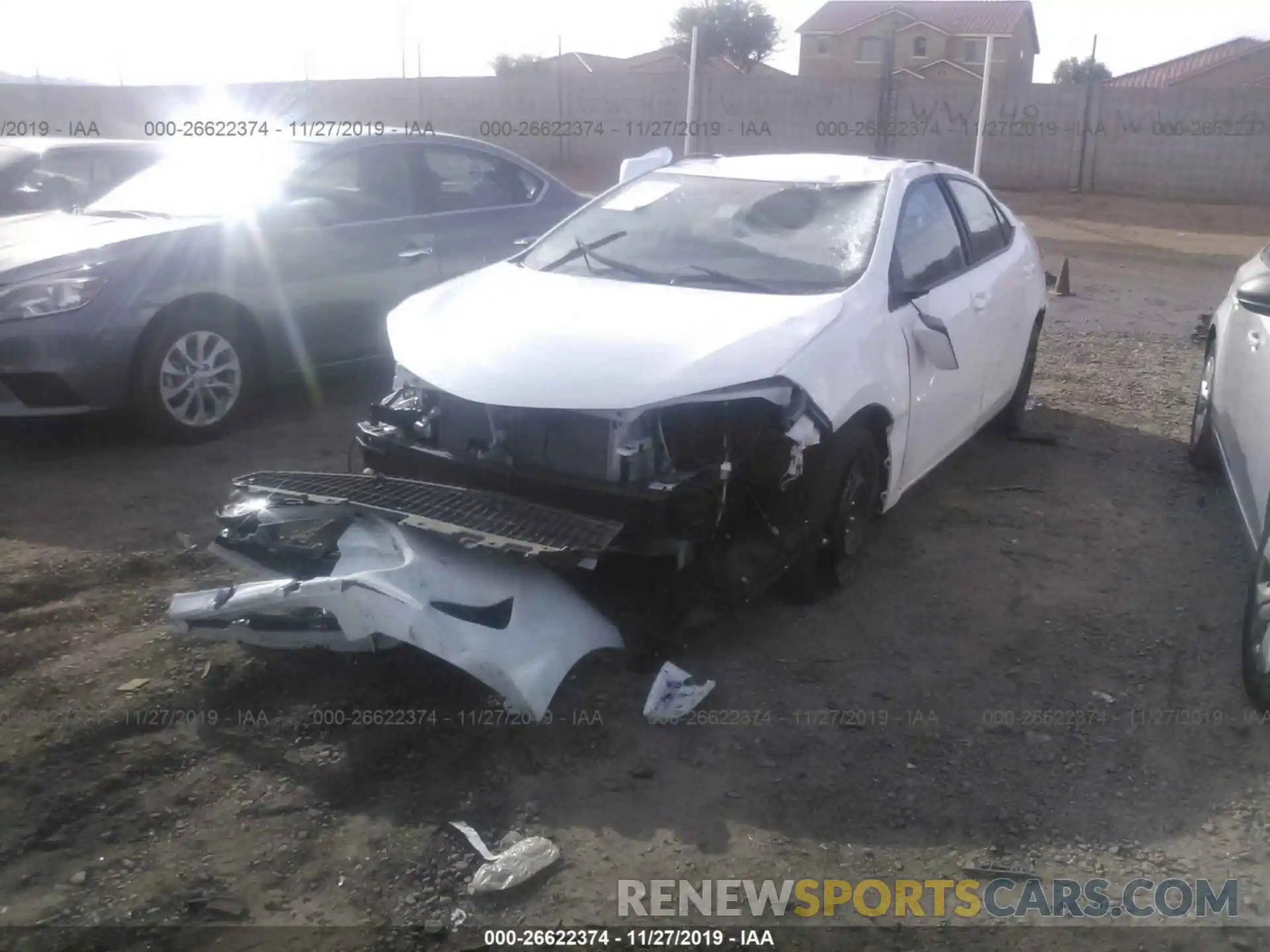 2 Photograph of a damaged car 5YFBURHE3KP932753 TOYOTA COROLLA 2019