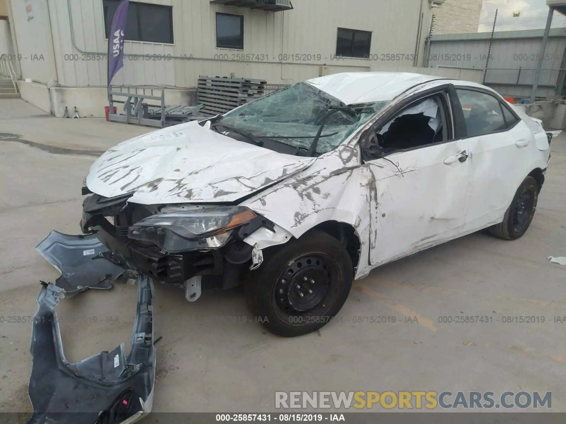 2 Photograph of a damaged car 5YFBURHE3KP932865 TOYOTA COROLLA 2019