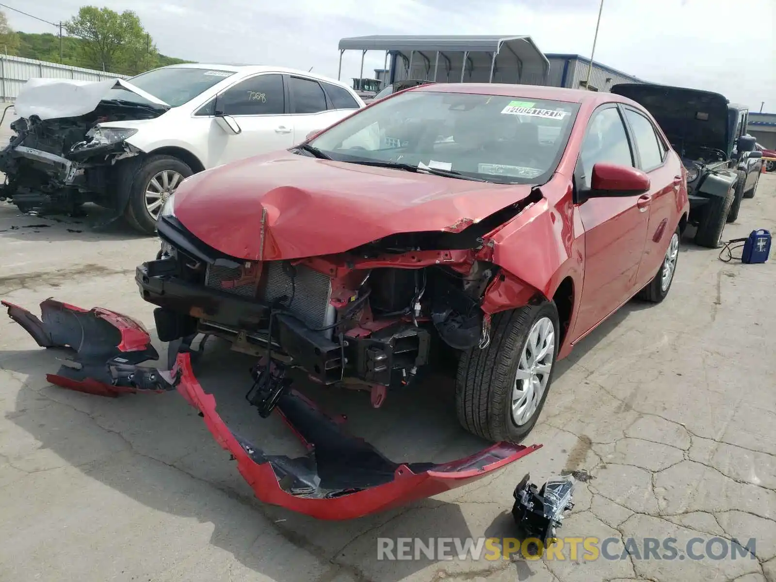 2 Photograph of a damaged car 5YFBURHE3KP933482 TOYOTA COROLLA 2019
