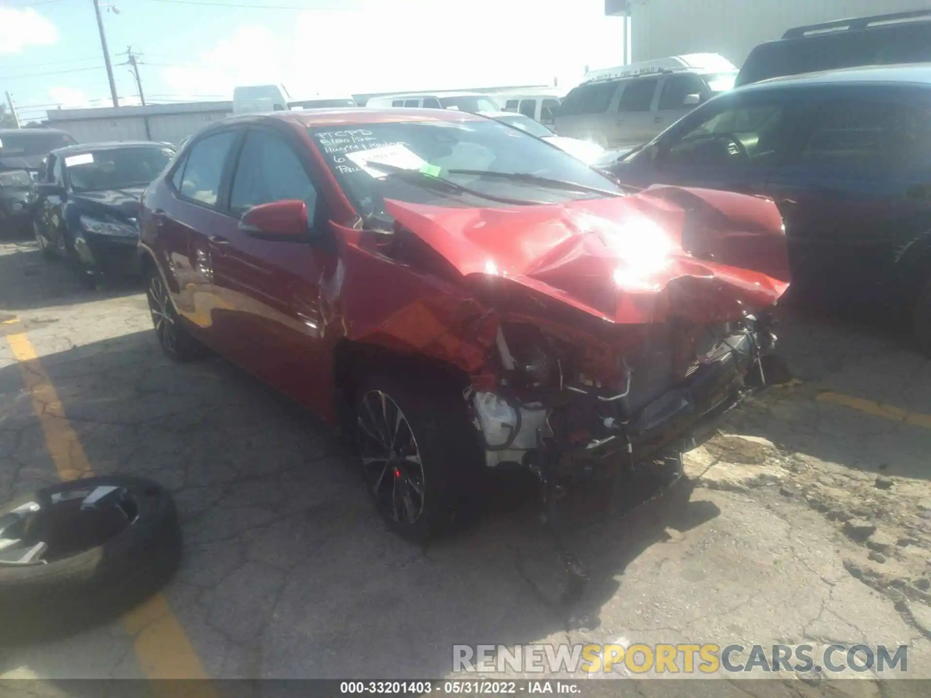 1 Photograph of a damaged car 5YFBURHE3KP934096 TOYOTA COROLLA 2019