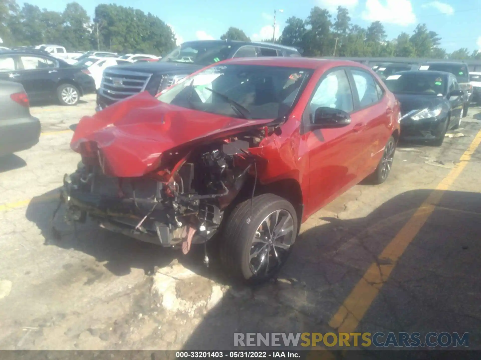 2 Photograph of a damaged car 5YFBURHE3KP934096 TOYOTA COROLLA 2019