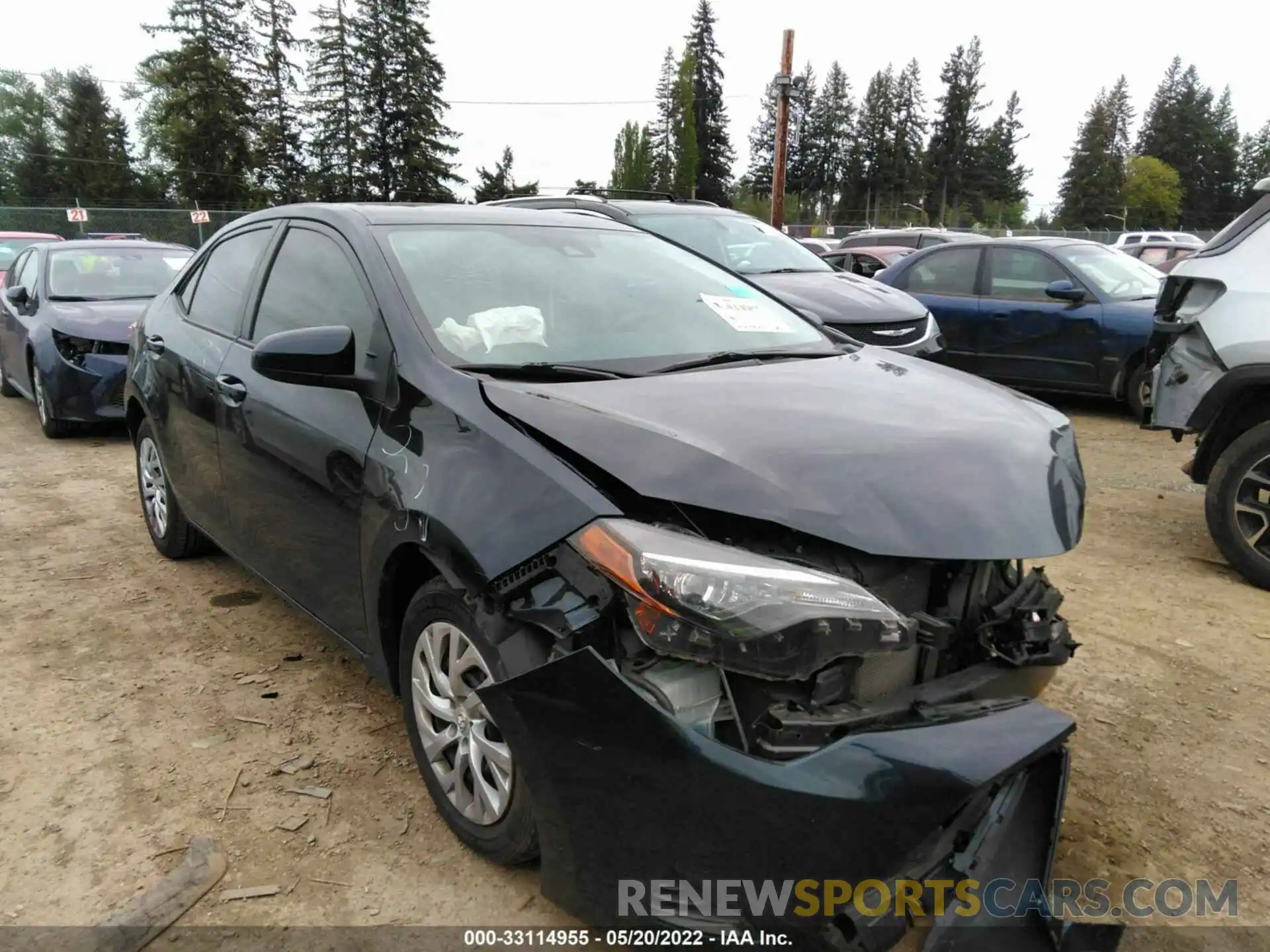 1 Photograph of a damaged car 5YFBURHE3KP934552 TOYOTA COROLLA 2019