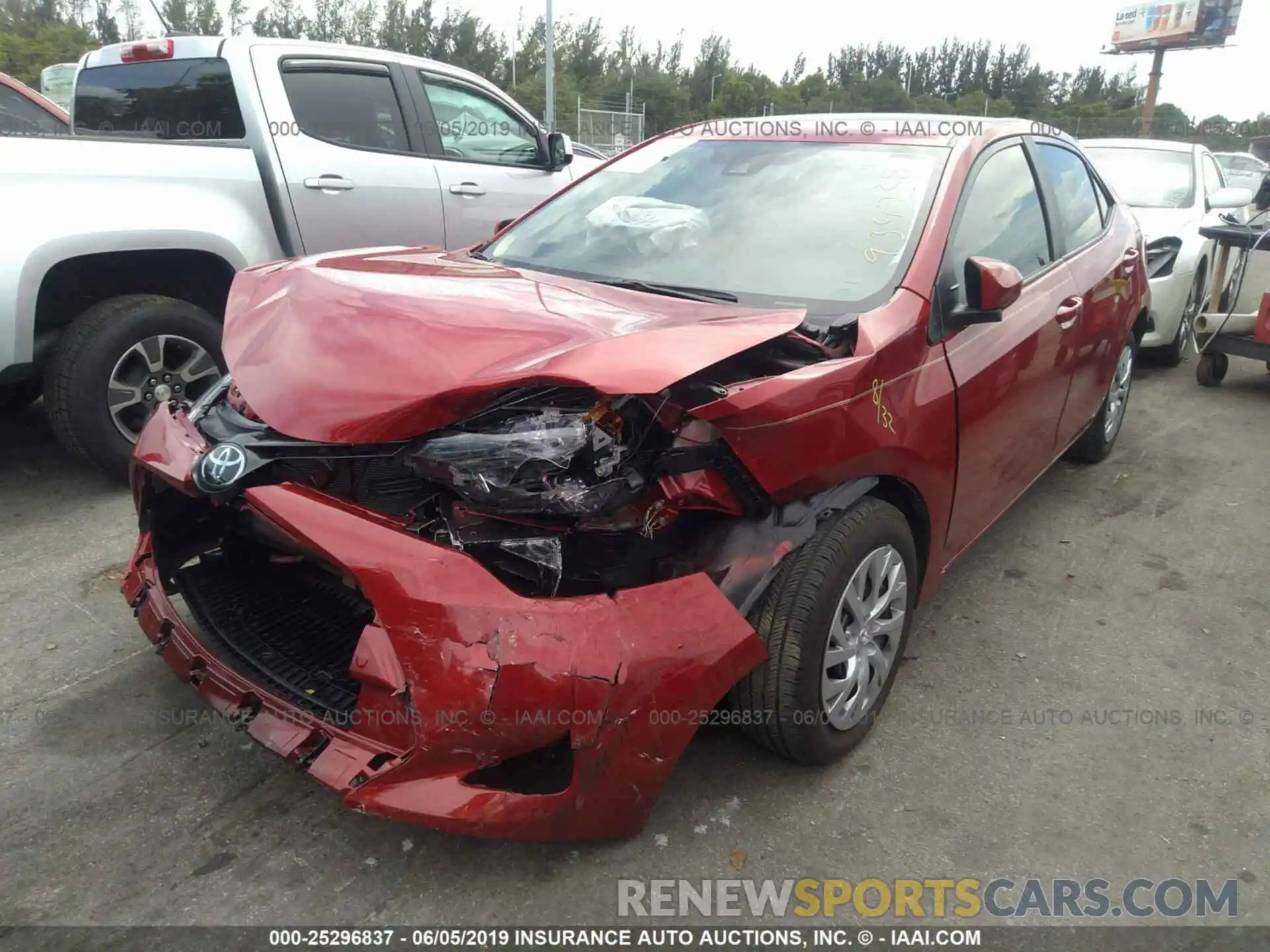 2 Photograph of a damaged car 5YFBURHE3KP934728 TOYOTA COROLLA 2019