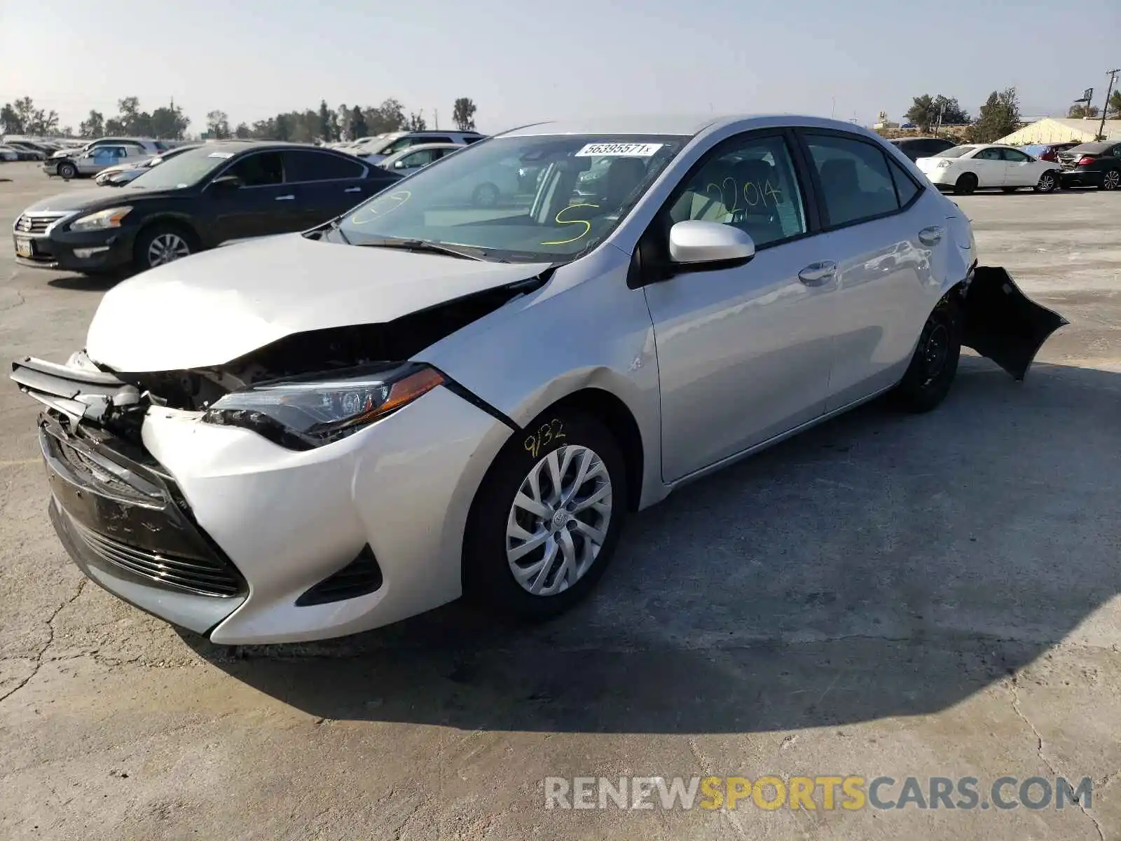 2 Photograph of a damaged car 5YFBURHE3KP934891 TOYOTA COROLLA 2019