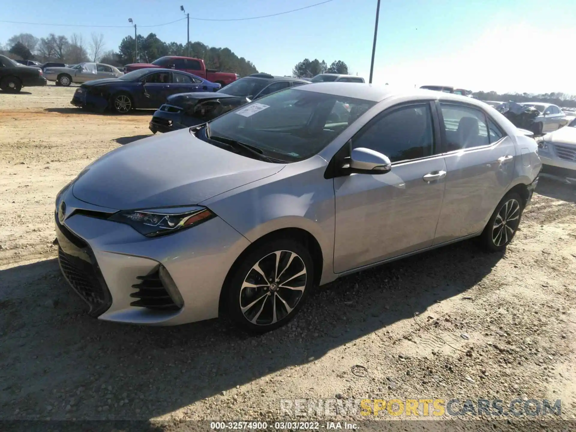 2 Photograph of a damaged car 5YFBURHE3KP934955 TOYOTA COROLLA 2019