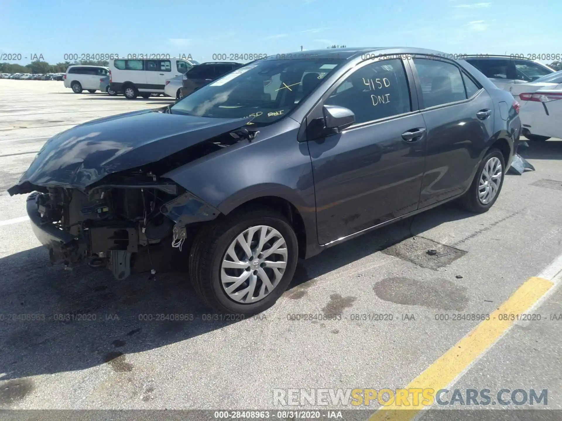 2 Photograph of a damaged car 5YFBURHE3KP935250 TOYOTA COROLLA 2019