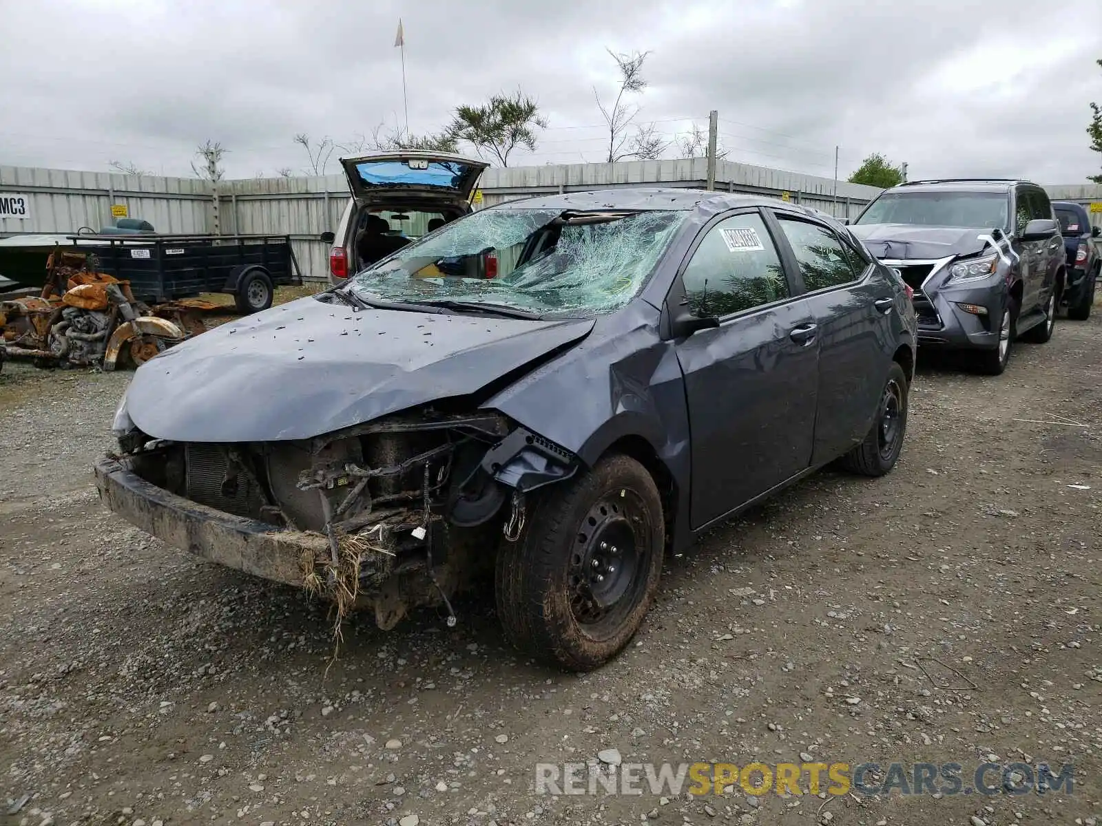 2 Photograph of a damaged car 5YFBURHE3KP935359 TOYOTA COROLLA 2019