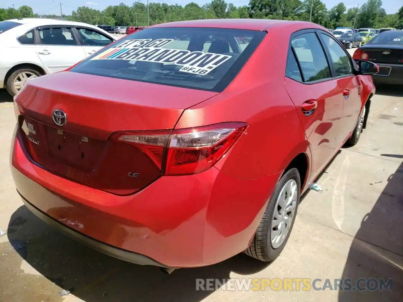 4 Photograph of a damaged car 5YFBURHE3KP935443 TOYOTA COROLLA 2019