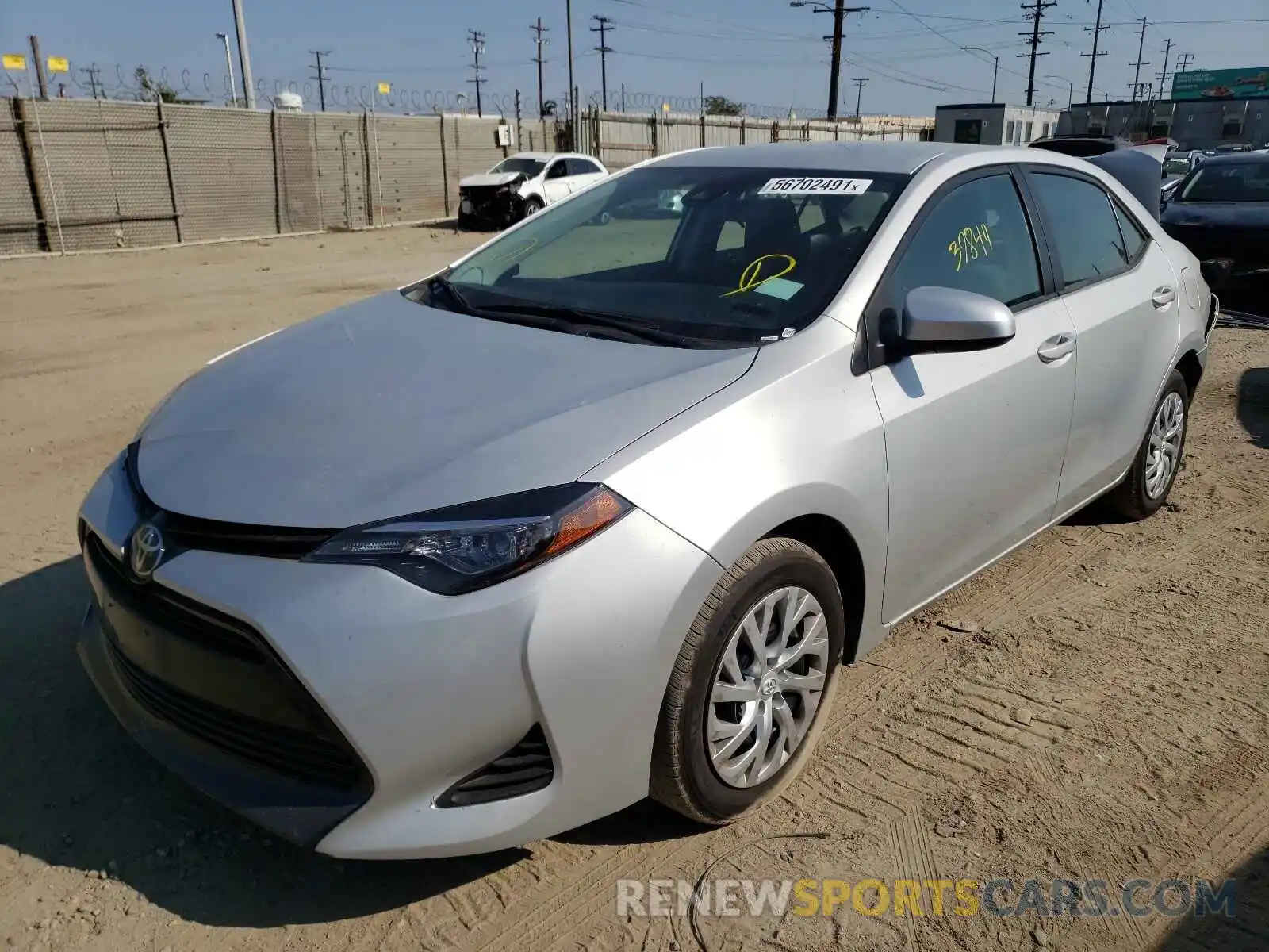 2 Photograph of a damaged car 5YFBURHE3KP935586 TOYOTA COROLLA 2019