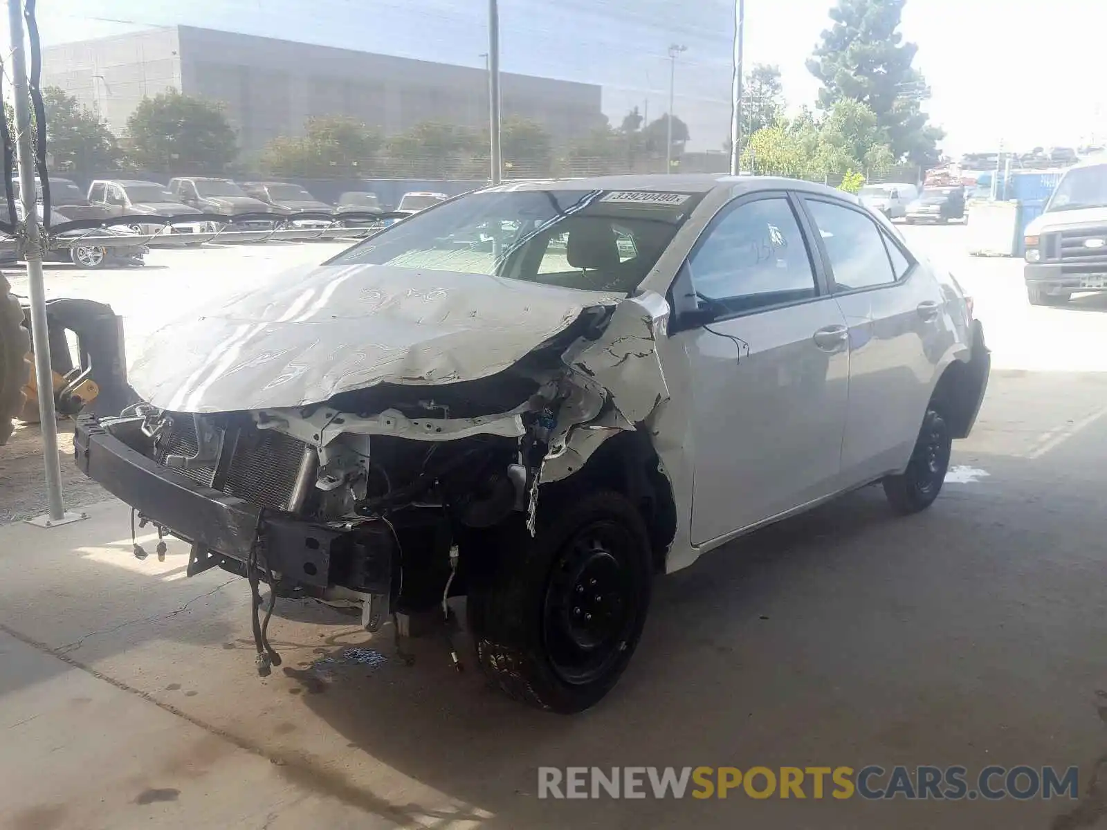 2 Photograph of a damaged car 5YFBURHE3KP935636 TOYOTA COROLLA 2019