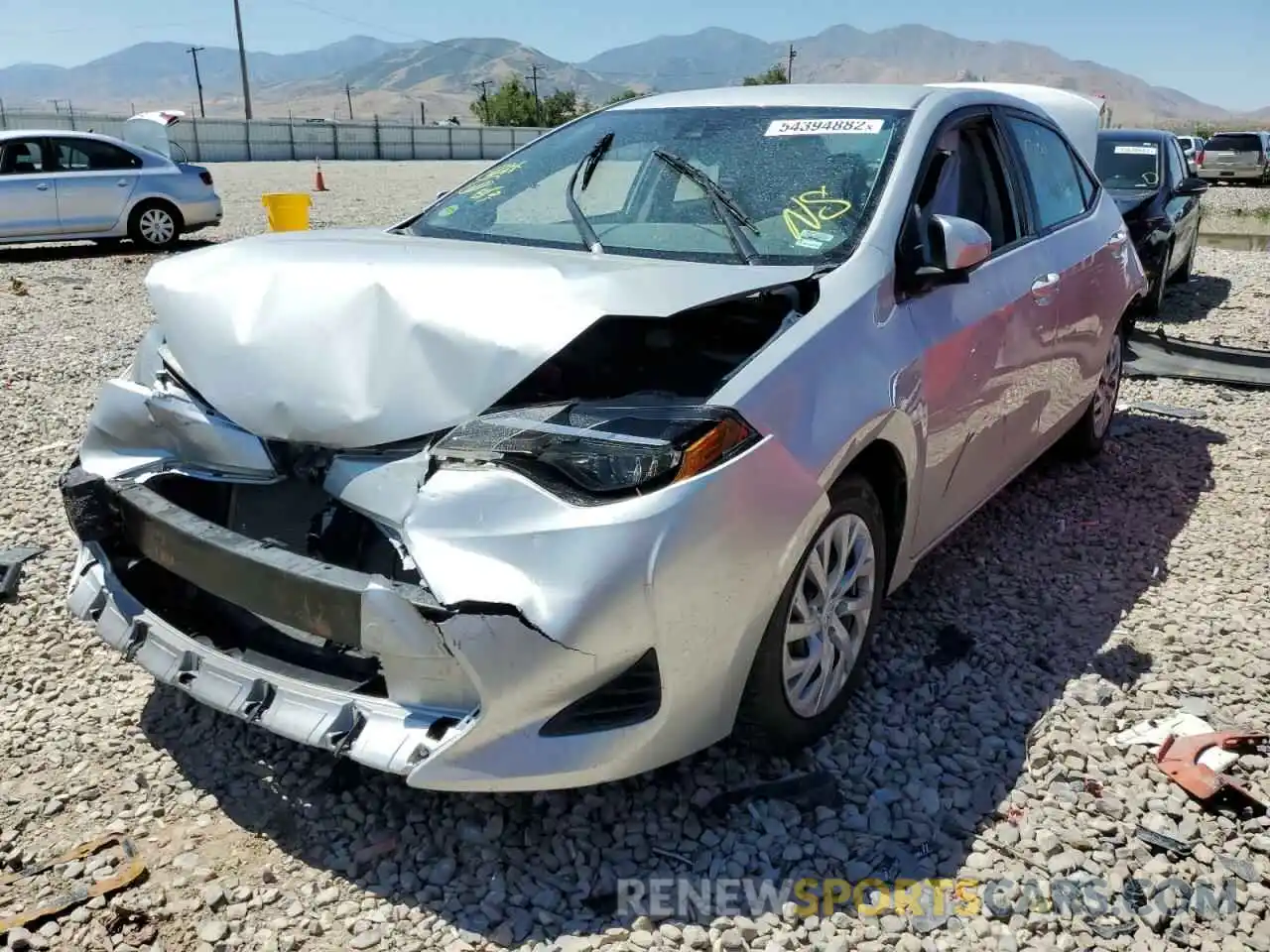 2 Photograph of a damaged car 5YFBURHE3KP935927 TOYOTA COROLLA 2019