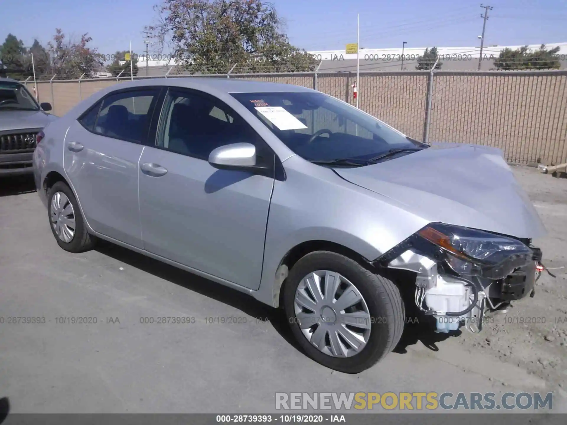 1 Photograph of a damaged car 5YFBURHE3KP935975 TOYOTA COROLLA 2019