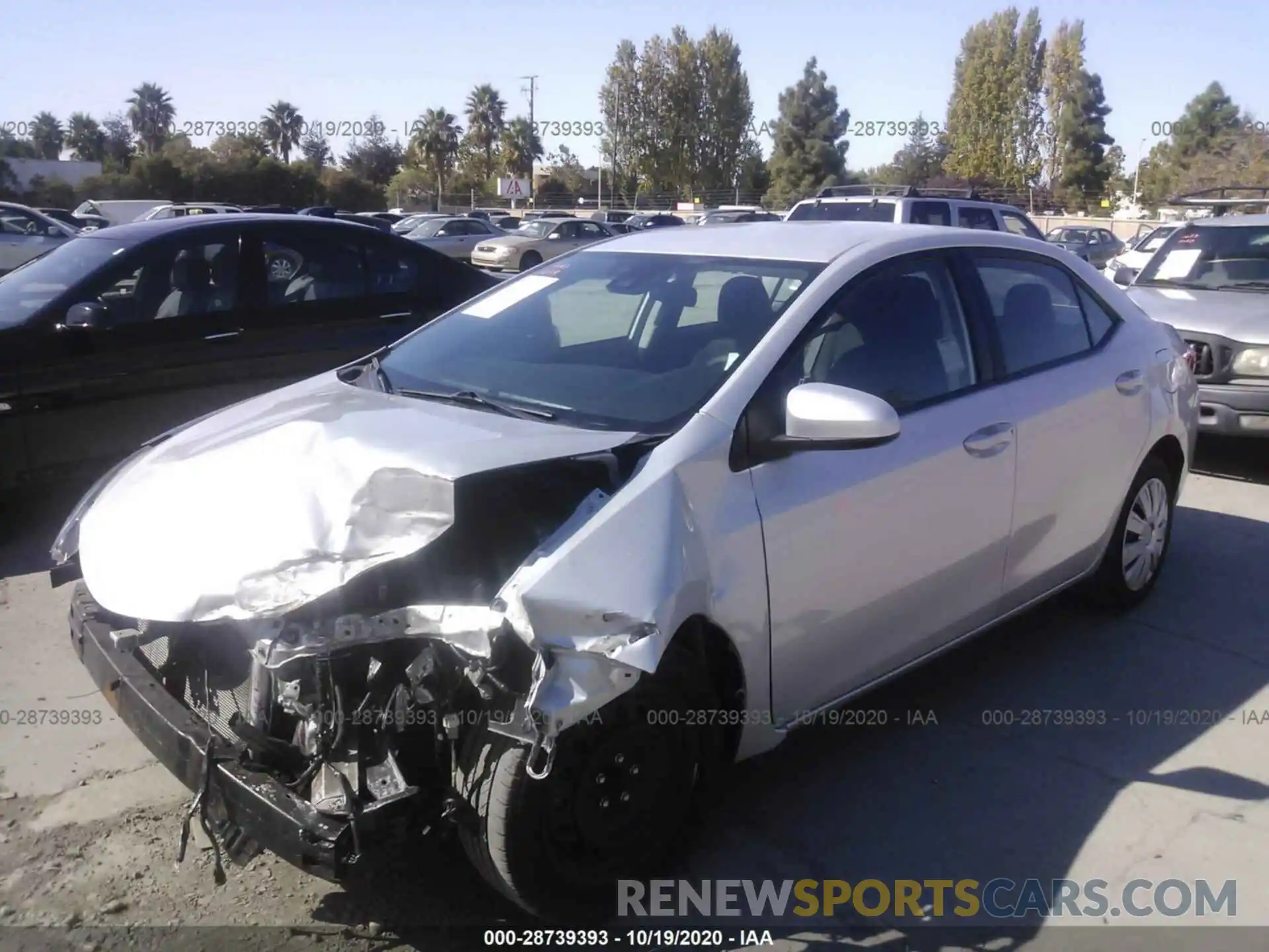 2 Photograph of a damaged car 5YFBURHE3KP935975 TOYOTA COROLLA 2019