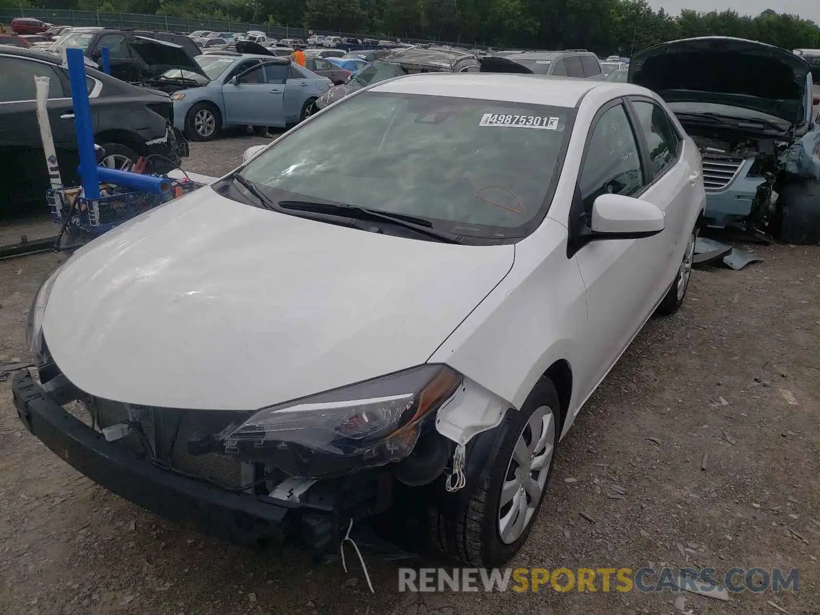 2 Photograph of a damaged car 5YFBURHE3KP936561 TOYOTA COROLLA 2019