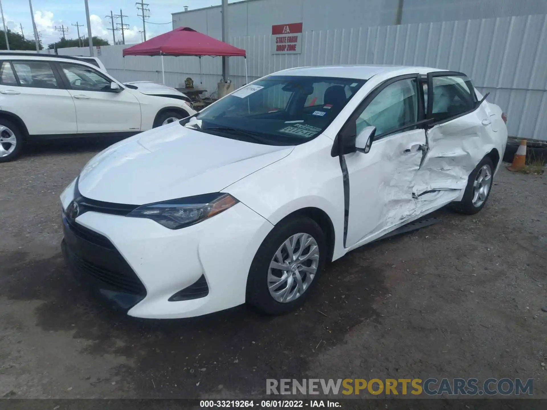 2 Photograph of a damaged car 5YFBURHE3KP936978 TOYOTA COROLLA 2019