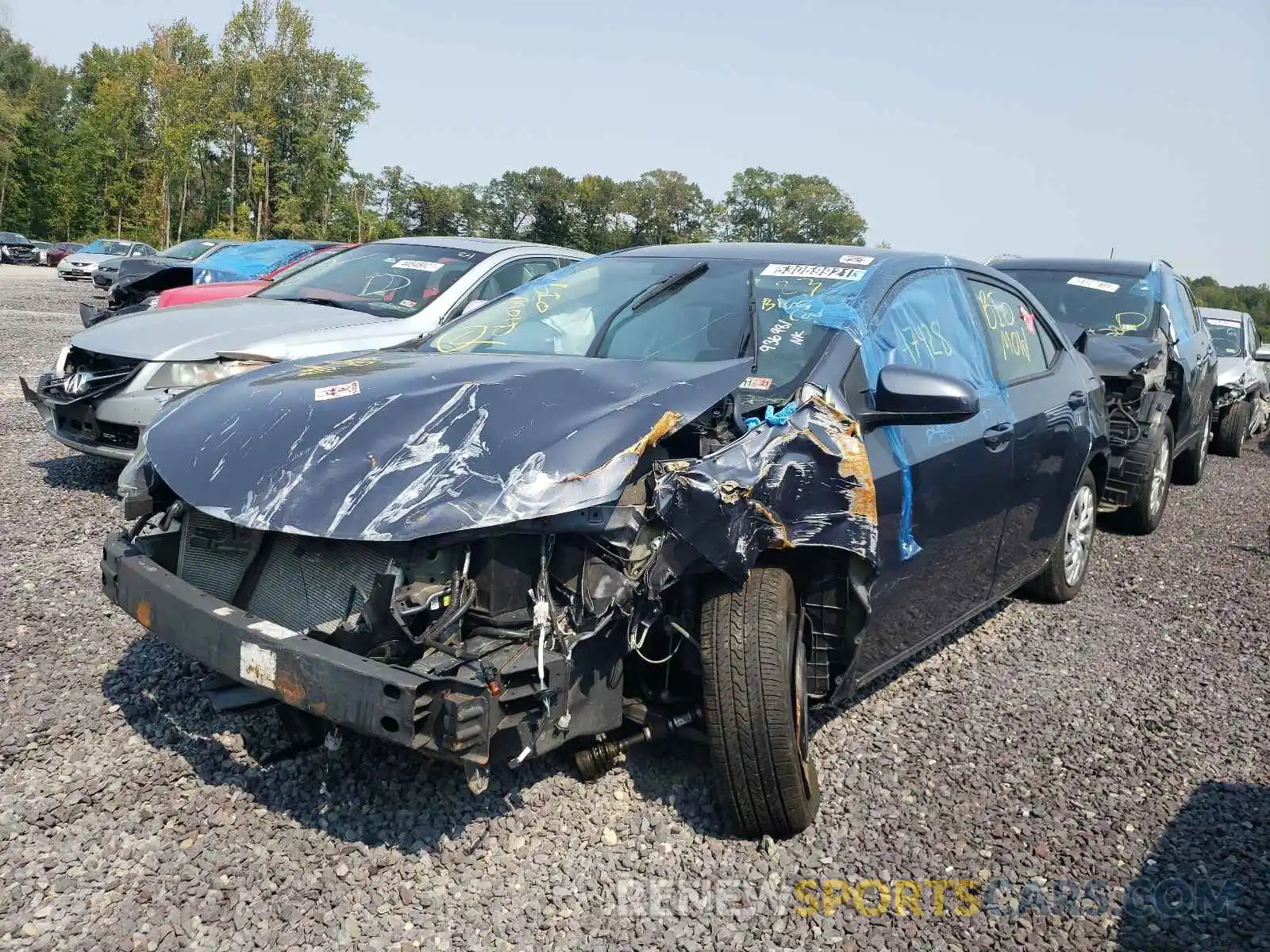 2 Photograph of a damaged car 5YFBURHE3KP936981 TOYOTA COROLLA 2019