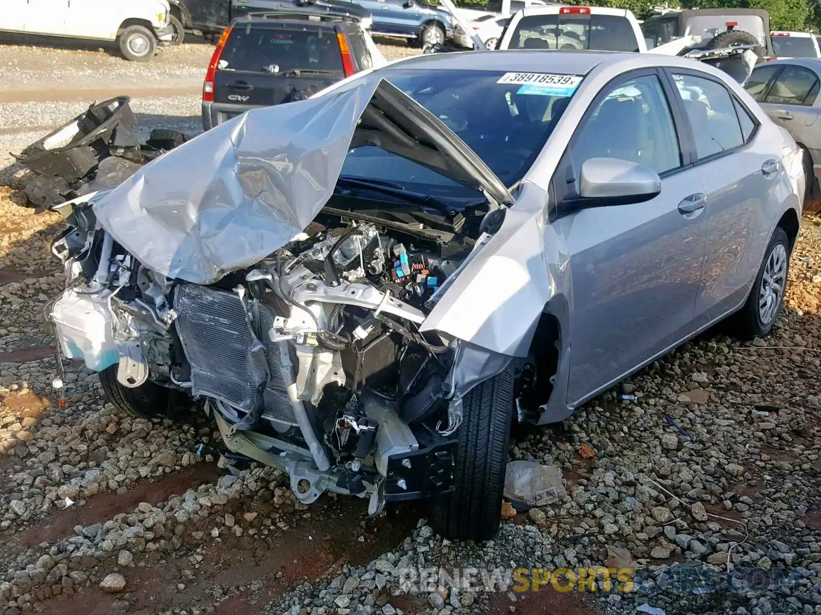 2 Photograph of a damaged car 5YFBURHE3KP937841 TOYOTA COROLLA 2019