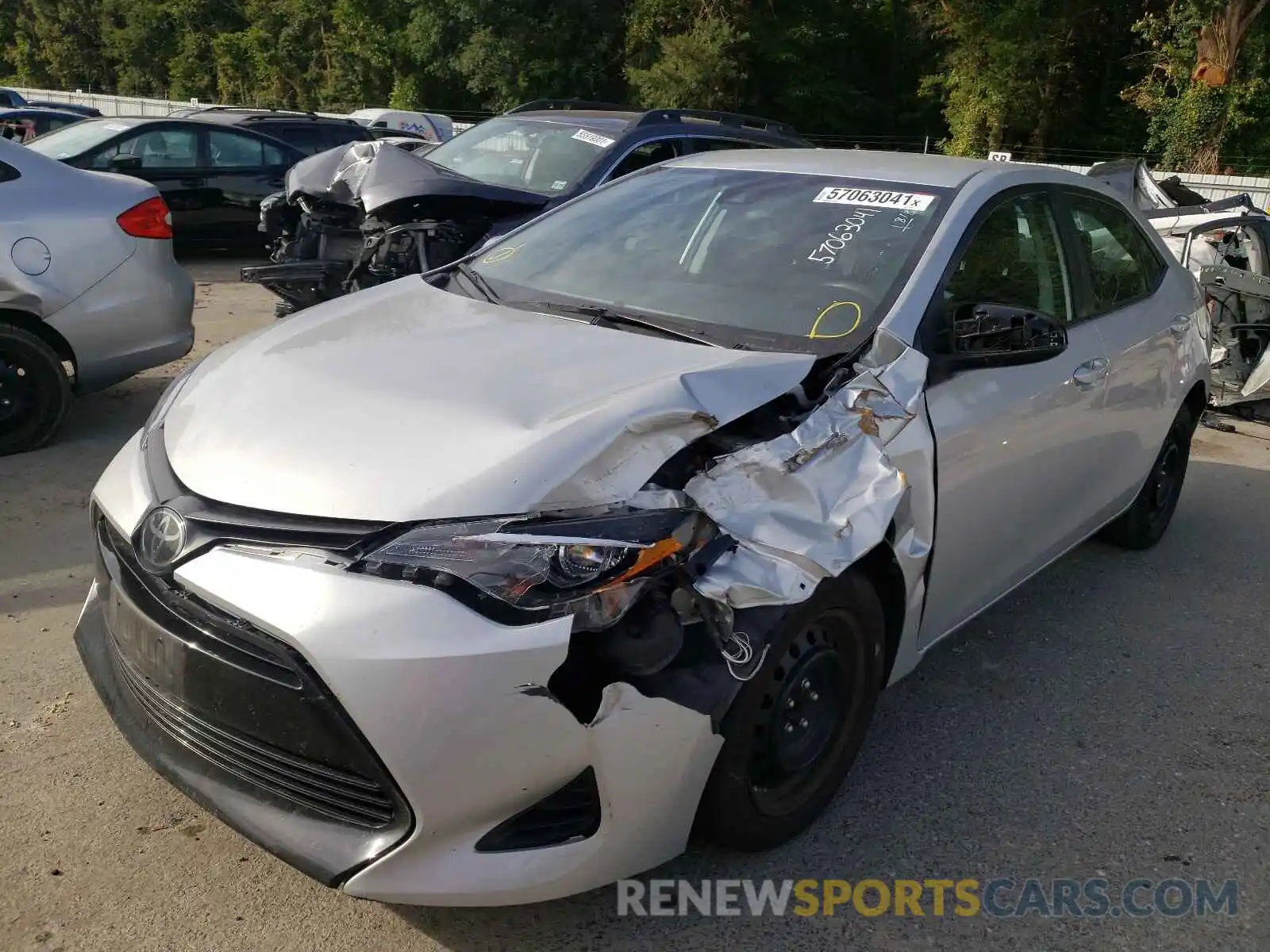 2 Photograph of a damaged car 5YFBURHE3KP937936 TOYOTA COROLLA 2019