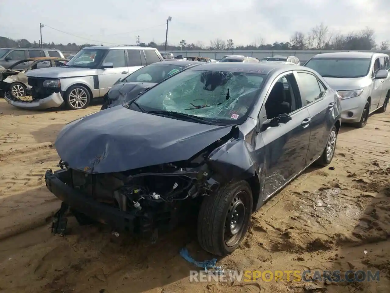 2 Photograph of a damaged car 5YFBURHE3KP938701 TOYOTA COROLLA 2019