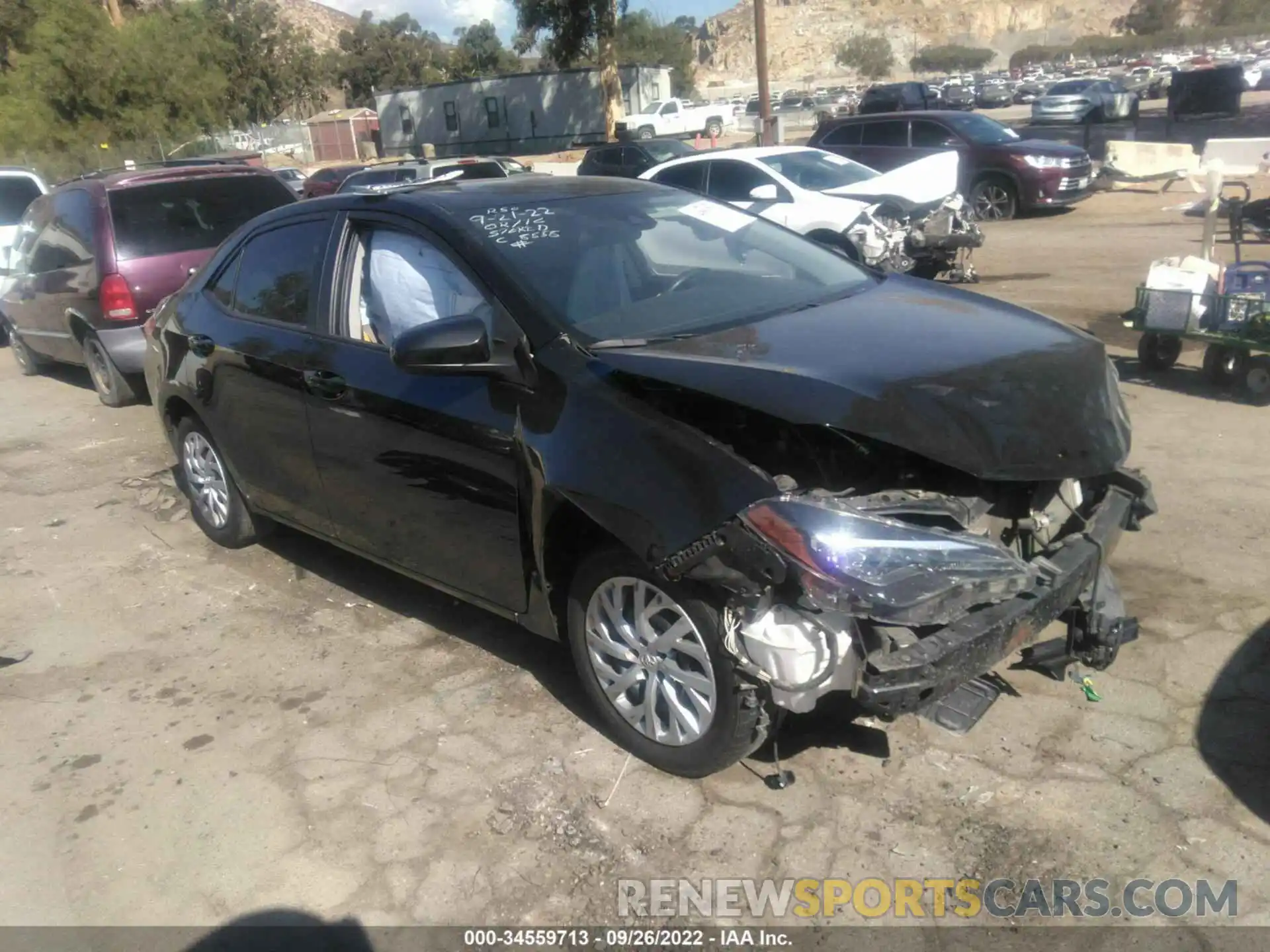 1 Photograph of a damaged car 5YFBURHE3KP938858 TOYOTA COROLLA 2019