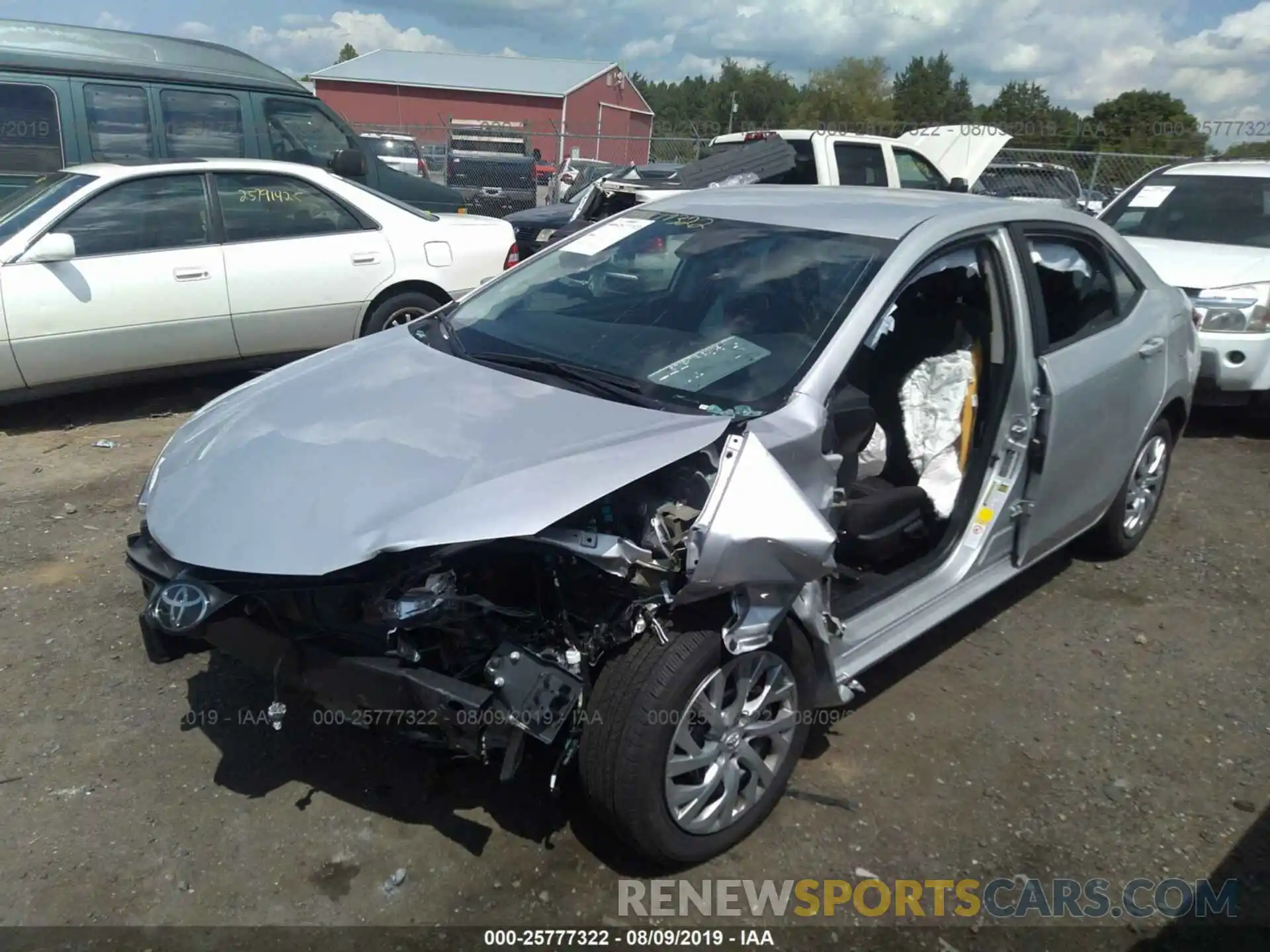 2 Photograph of a damaged car 5YFBURHE3KP938939 TOYOTA COROLLA 2019