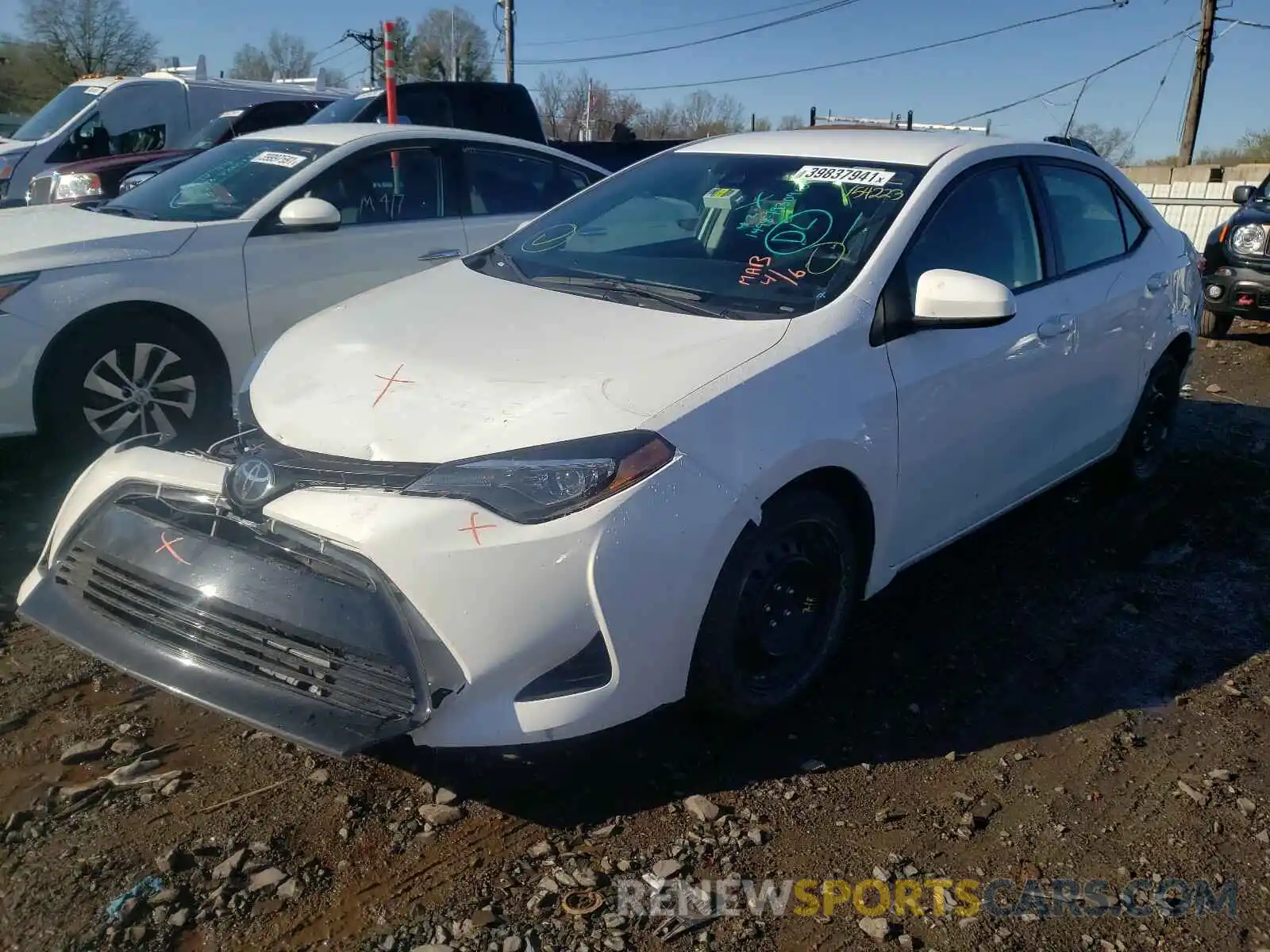 2 Photograph of a damaged car 5YFBURHE3KP938973 TOYOTA COROLLA 2019