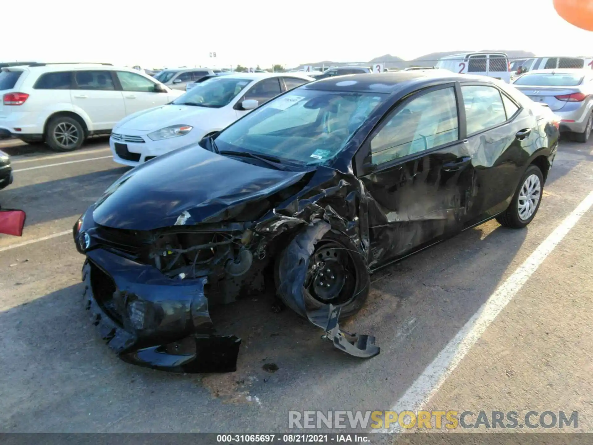 2 Photograph of a damaged car 5YFBURHE3KP939900 TOYOTA COROLLA 2019