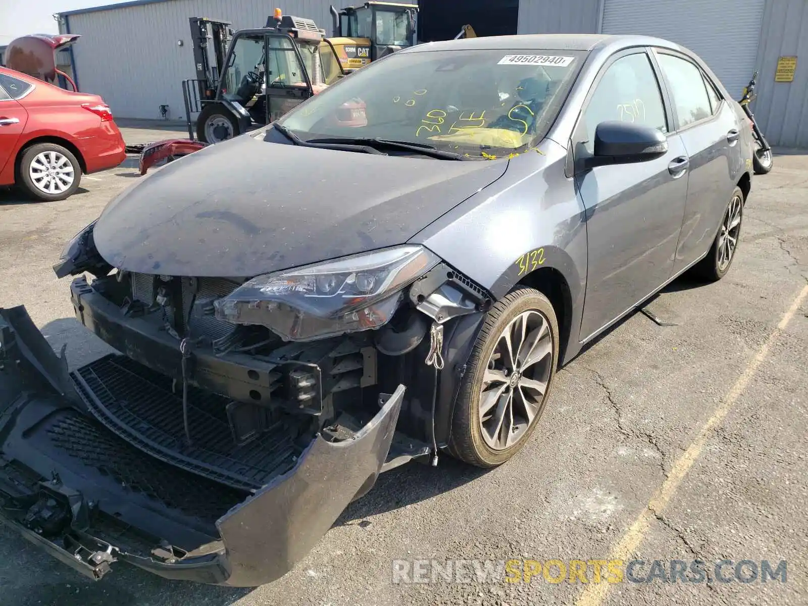 2 Photograph of a damaged car 5YFBURHE3KP942635 TOYOTA COROLLA 2019