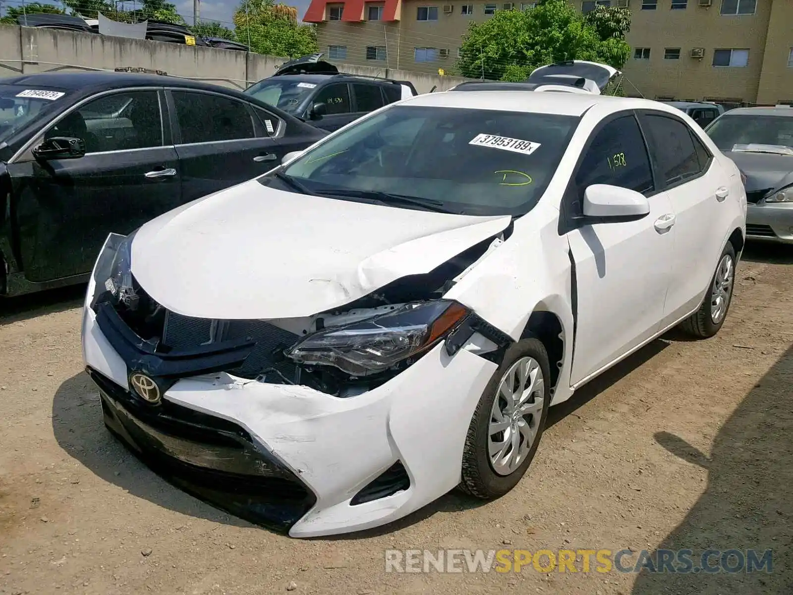 2 Photograph of a damaged car 5YFBURHE3KP943574 TOYOTA COROLLA 2019