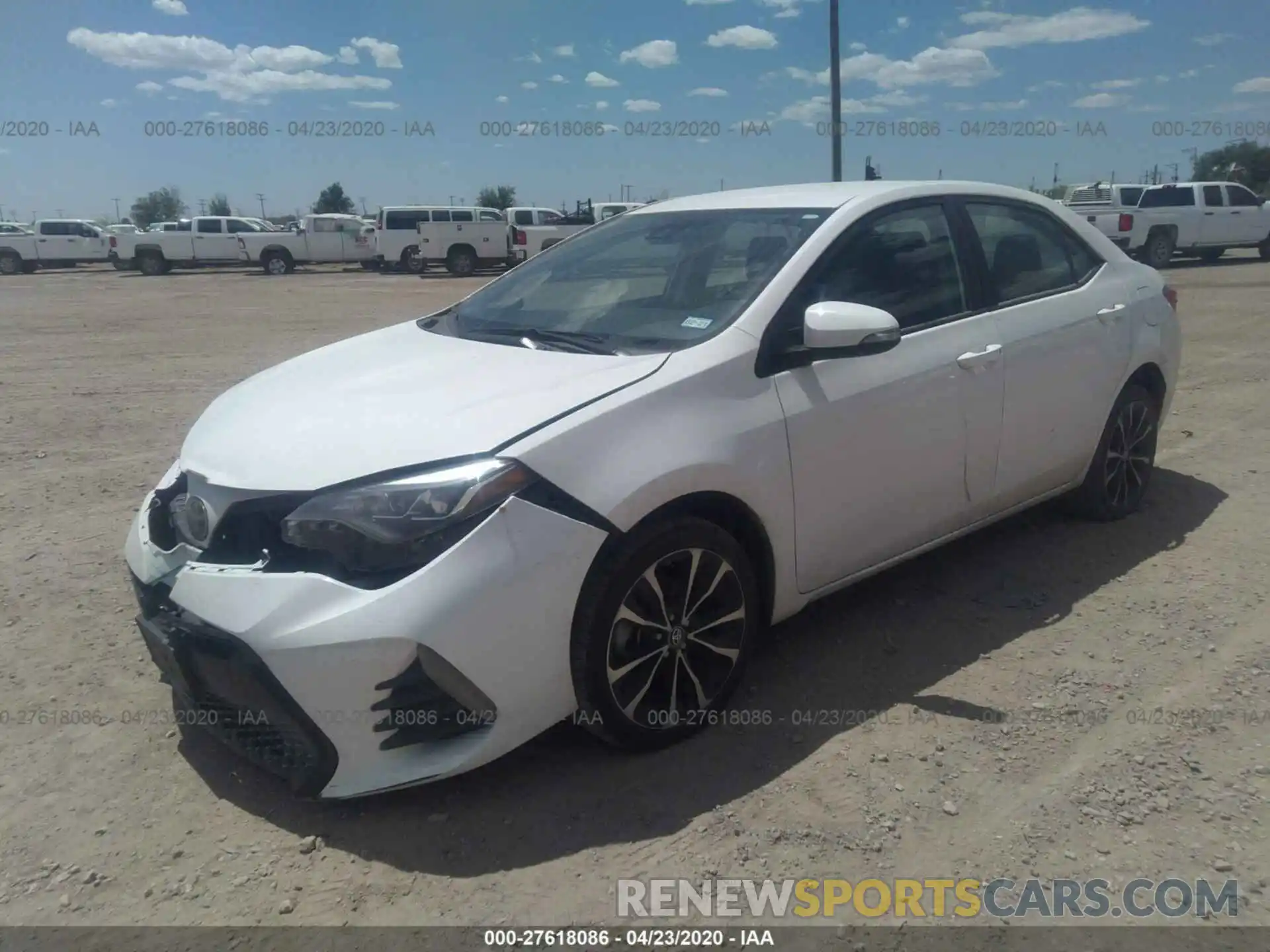 2 Photograph of a damaged car 5YFBURHE3KP944885 TOYOTA COROLLA 2019